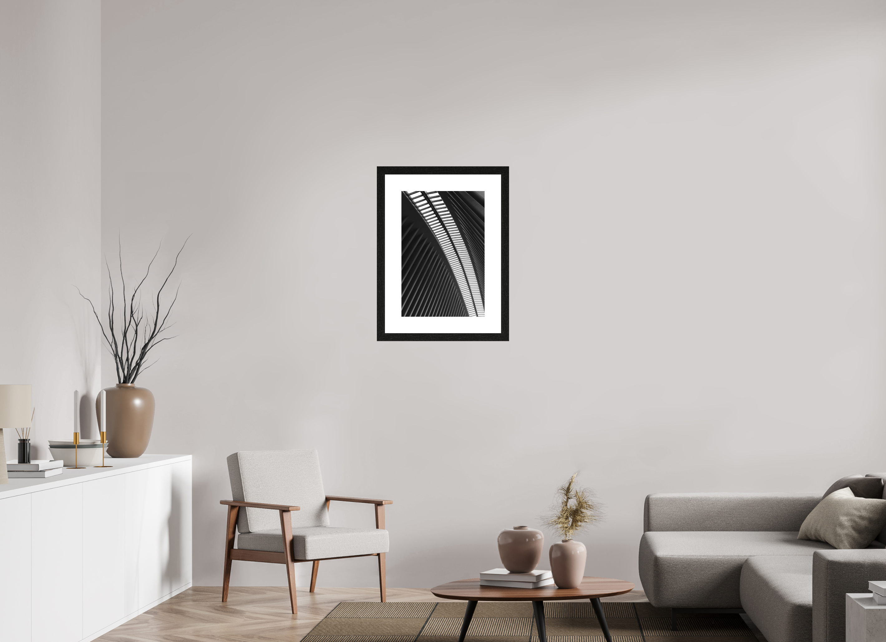 40 x 60 cm, Fine Art Print - Infinity Rag Photo 2 - PP 8cm - Oak black Frame 40mm Ground Zero Station 2