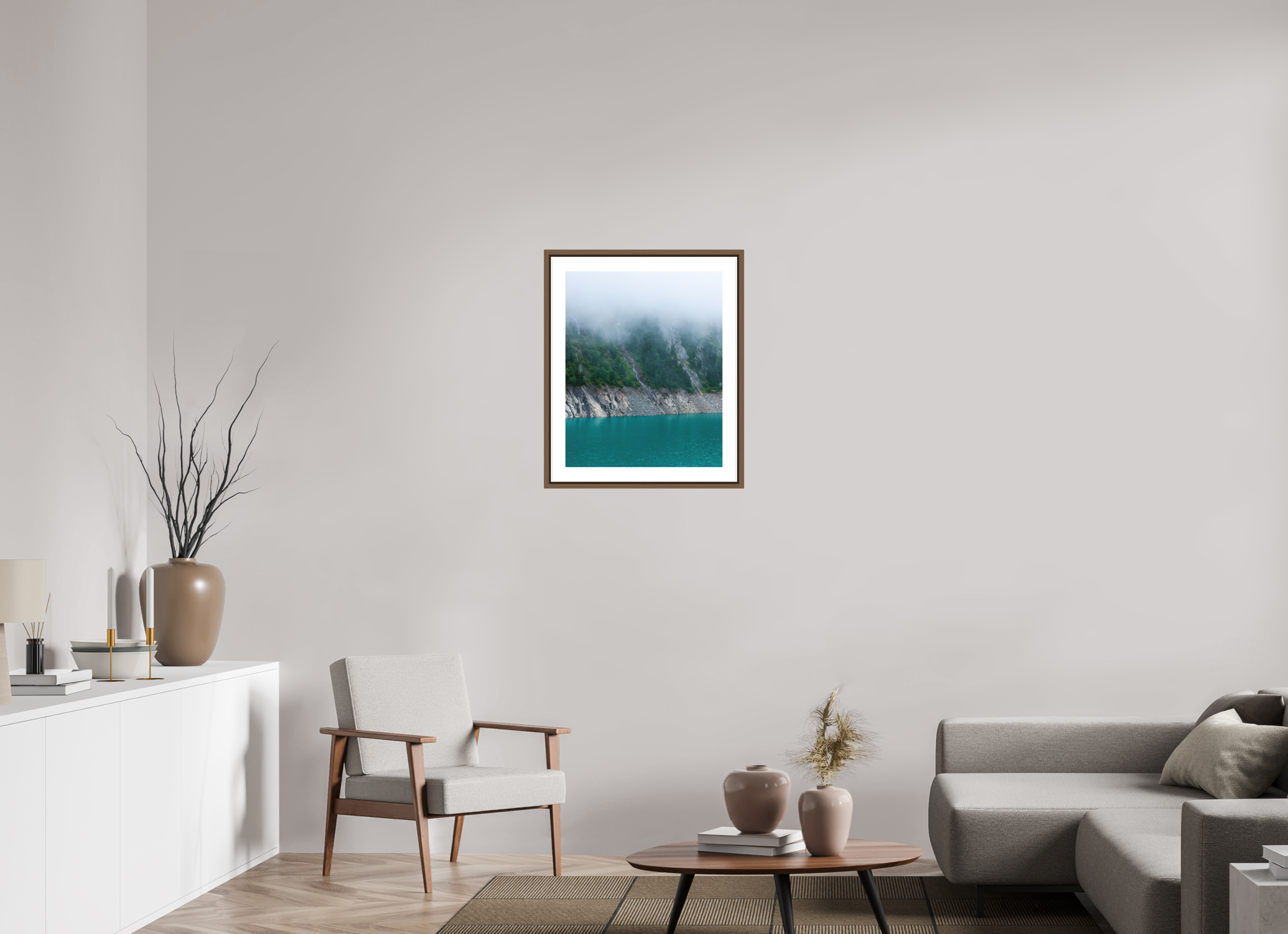 50 x 62,5 cm, Fine Art Print - Infinity Rag Photo 2 - border 5cm- Ame case 15mm - walnut 4 Layers