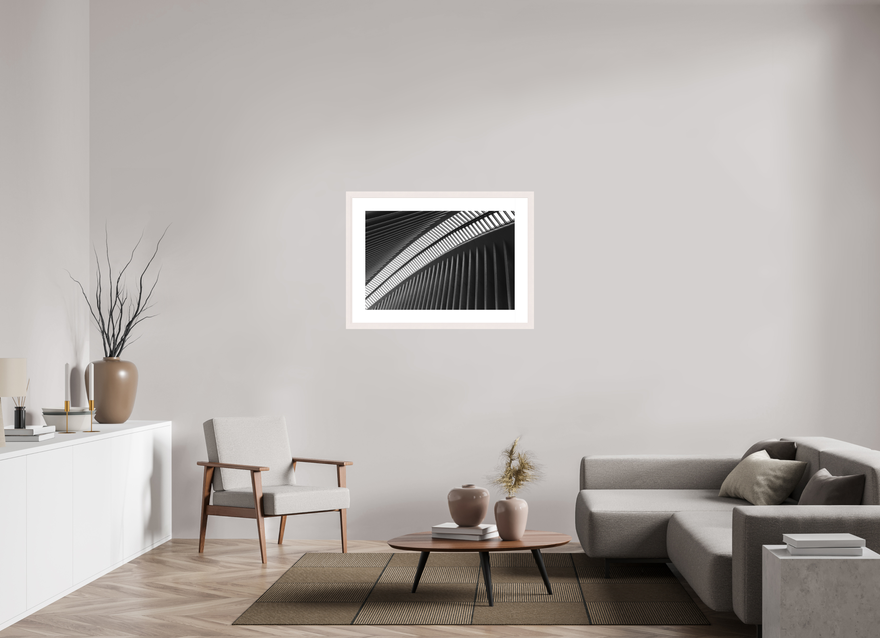 90 x 60 cm, Fine Art Print - Infinity Rag Photo 2 - PP 8cm - Mapple white Frame 40mm Oculus - Ground Zero