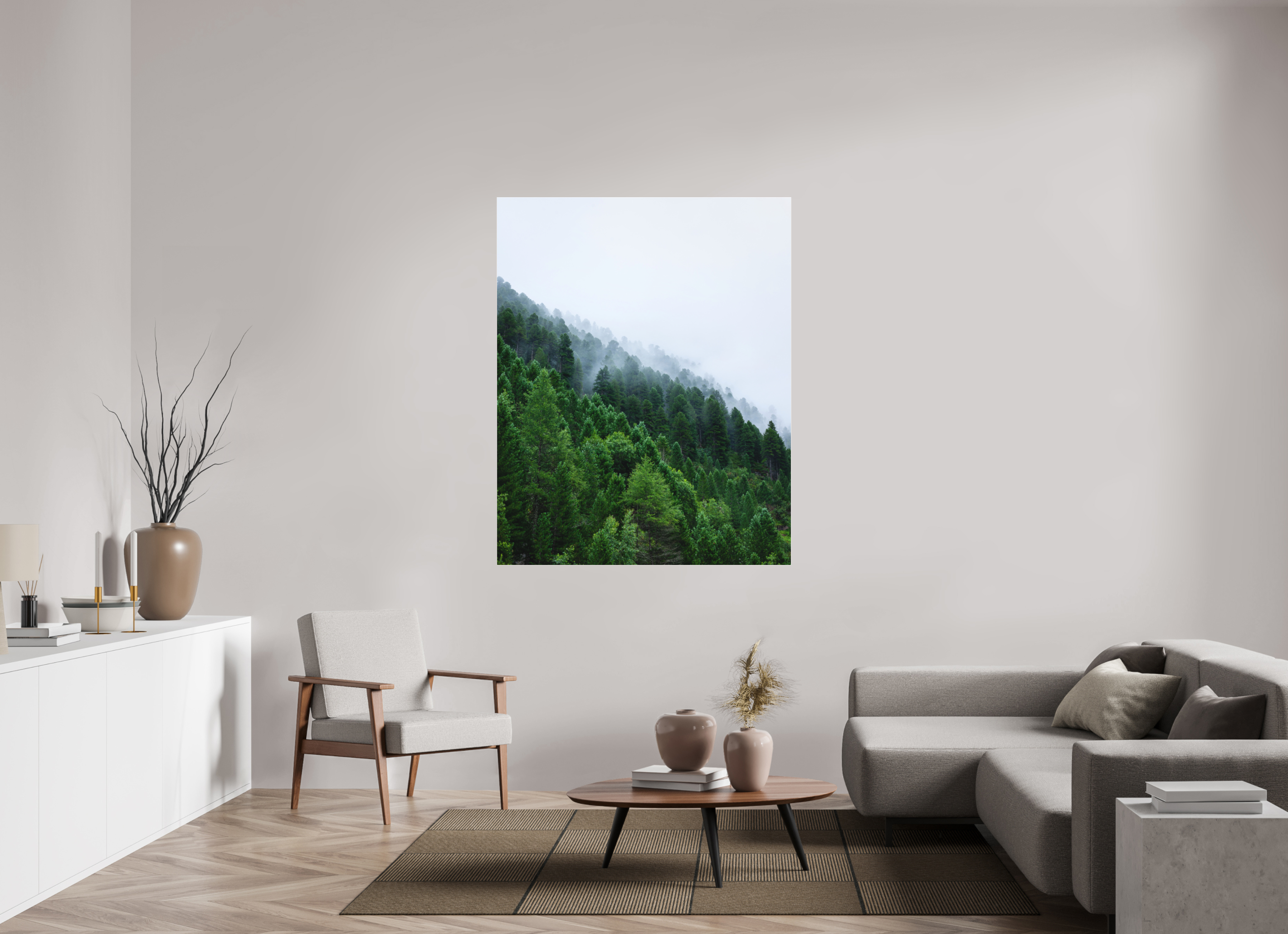 120 x 150 cm, Acrylic Matt 2mm Trees lined slope