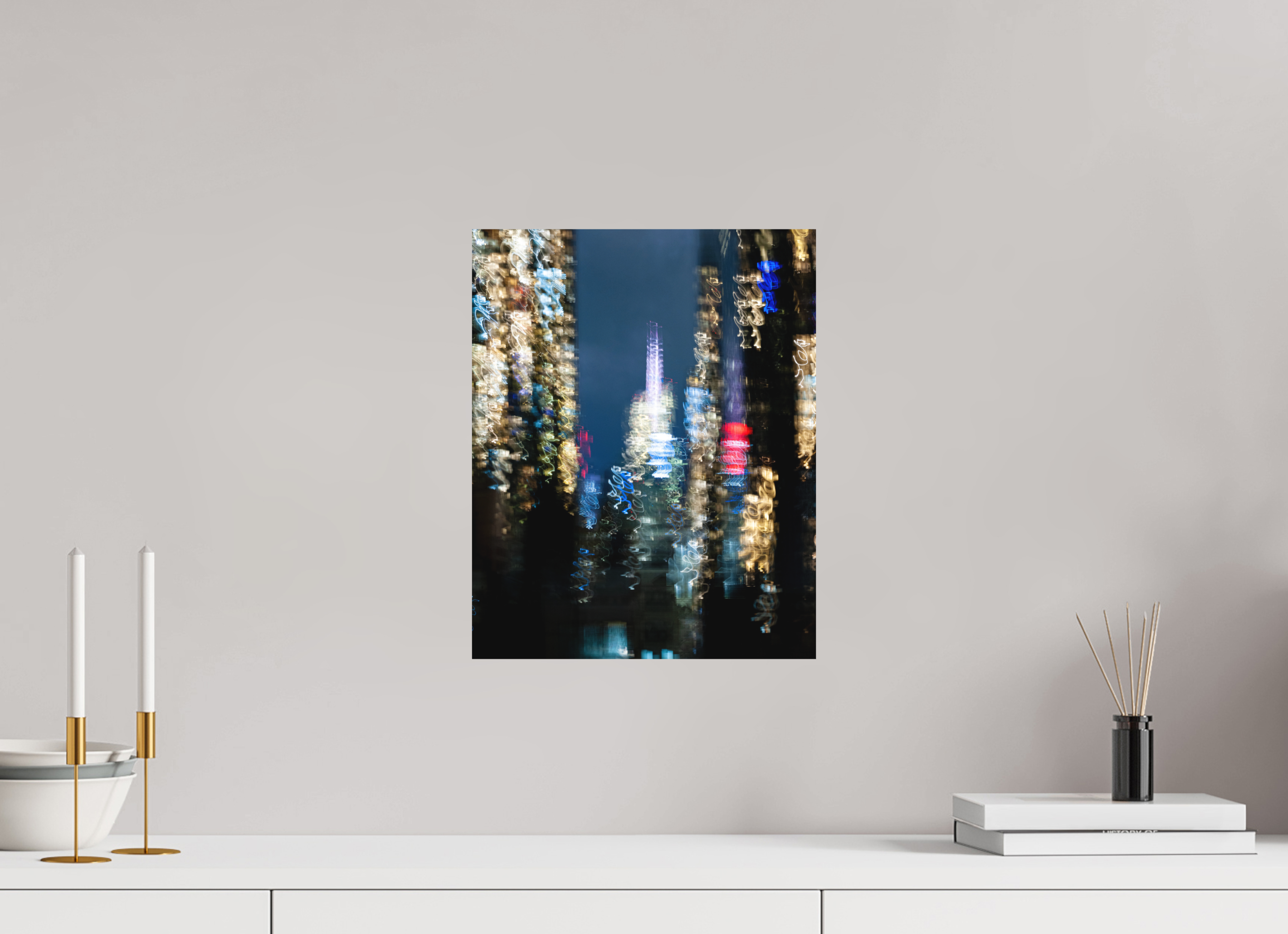 30 x 37,5 cm, Photo print Matt on Alu Dibond NYC by night