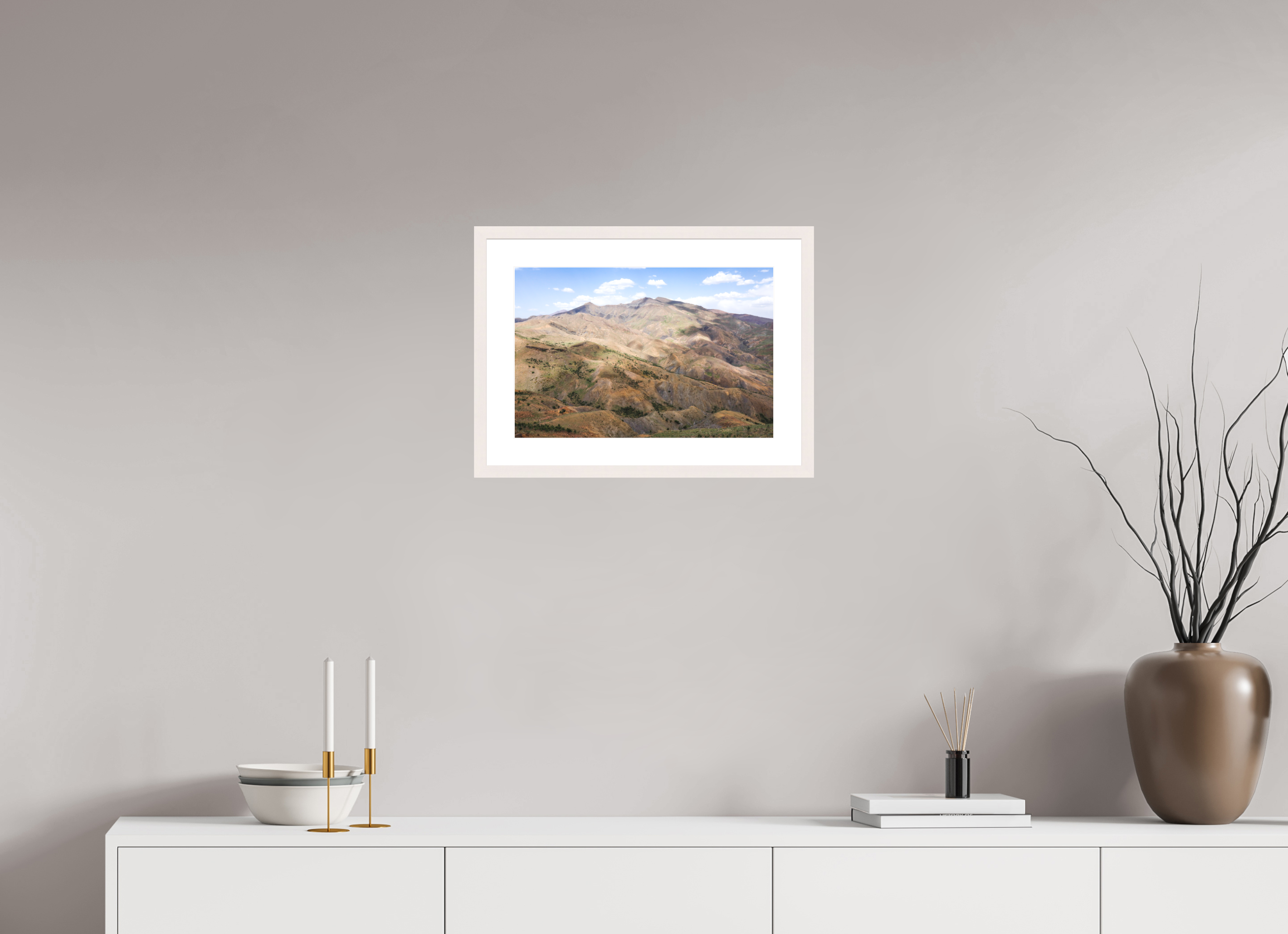 45 x 30 cm, Fine Art Print - Infinity Rag Photo 2 - PP 5cm - Mapple white Frame 20mm Atlas from Marocco