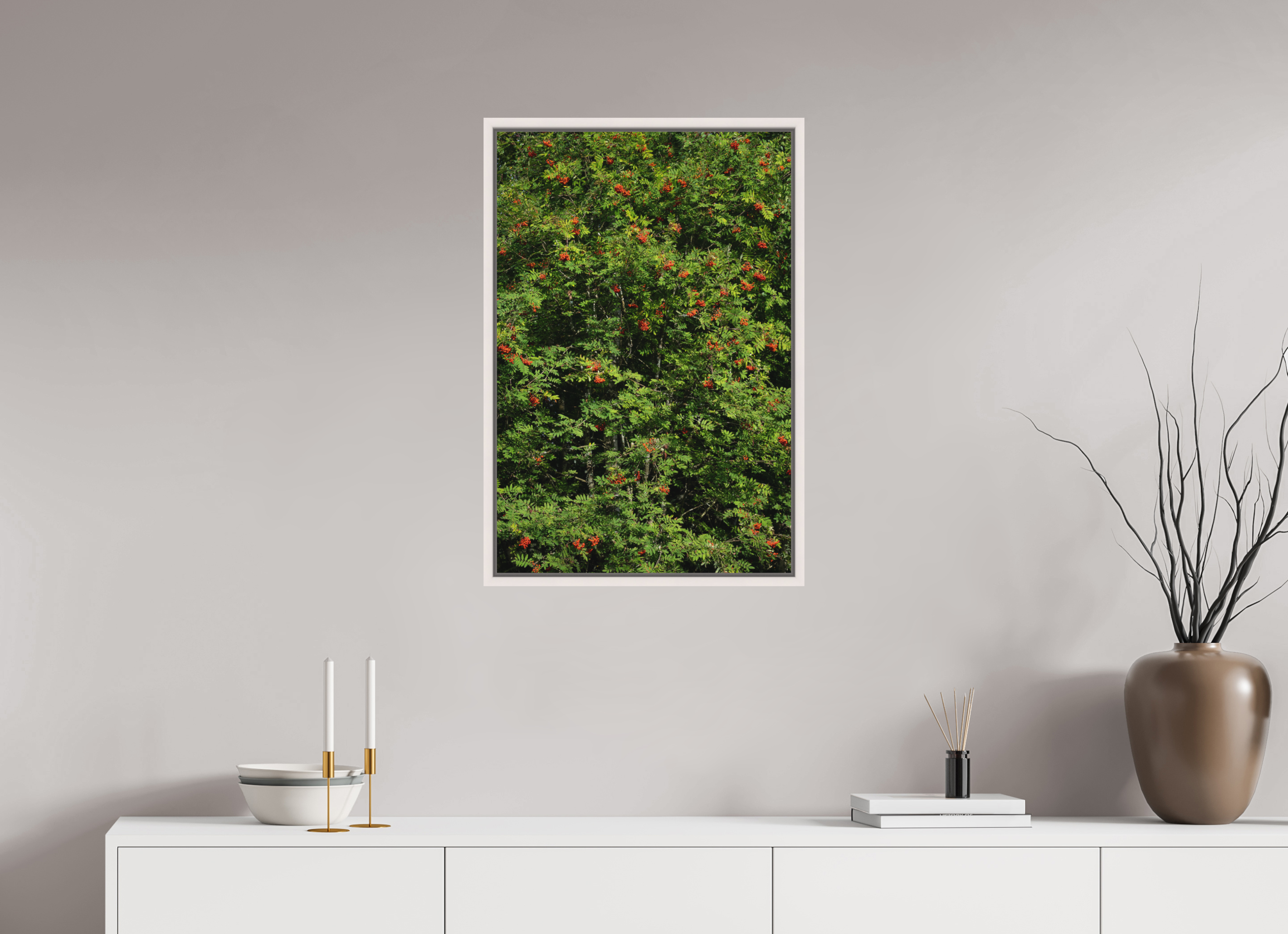 50 x 75 cm, Fine Art Print - Infinity Rag Photo 2 - Ame case 15mm - mapple white Red Dots