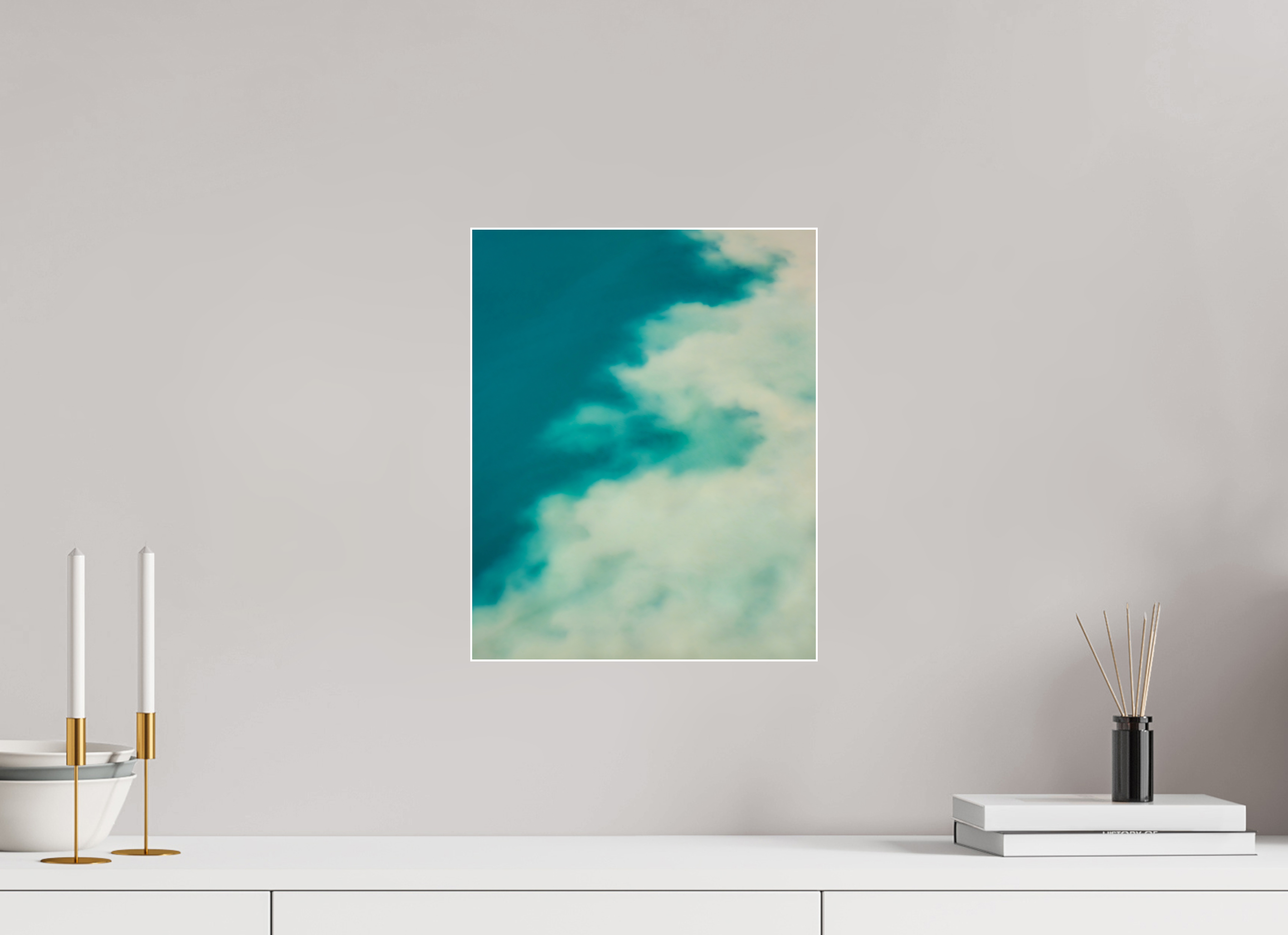 30 x 37,5 cm, Acrylic glossy 2mm - Alu Slime Frame - white Mingle