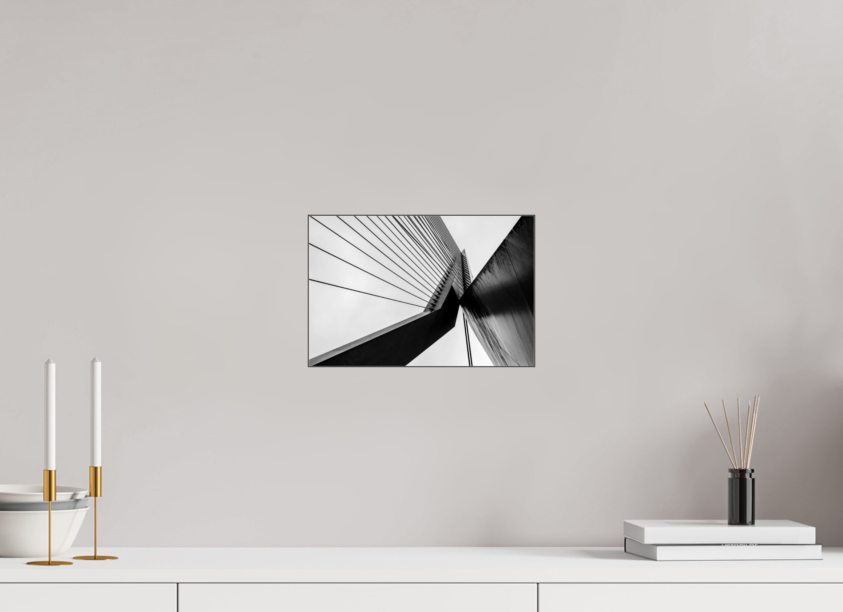 30 x 20 cm, Acrylic glossy 2mm - Alu Slime Frame - black Triangle