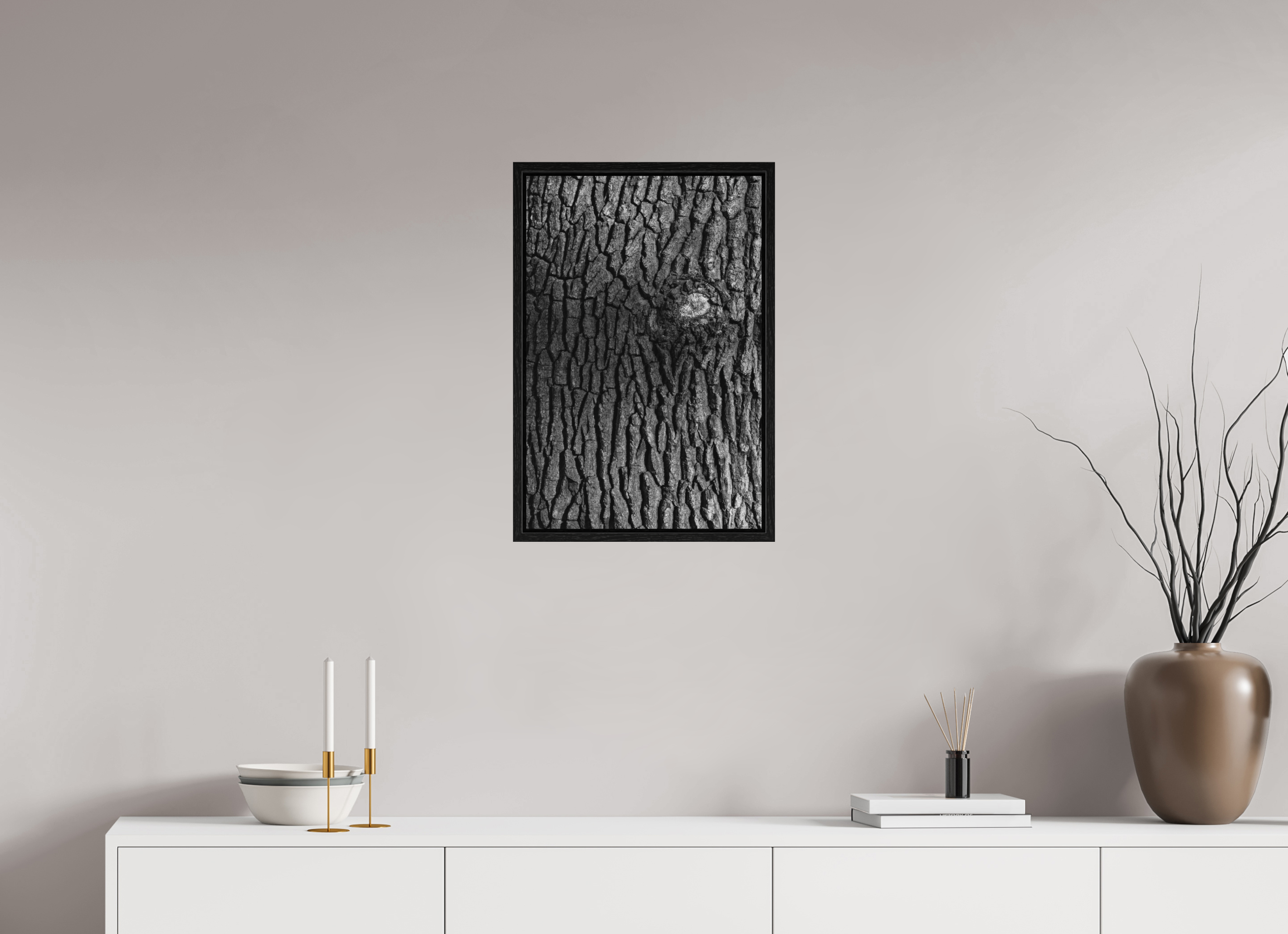 40 x 60 cm, Fine Art Print - Infinity Rag Photo 2 - Ame case 15mm - oak black Tree skin 2