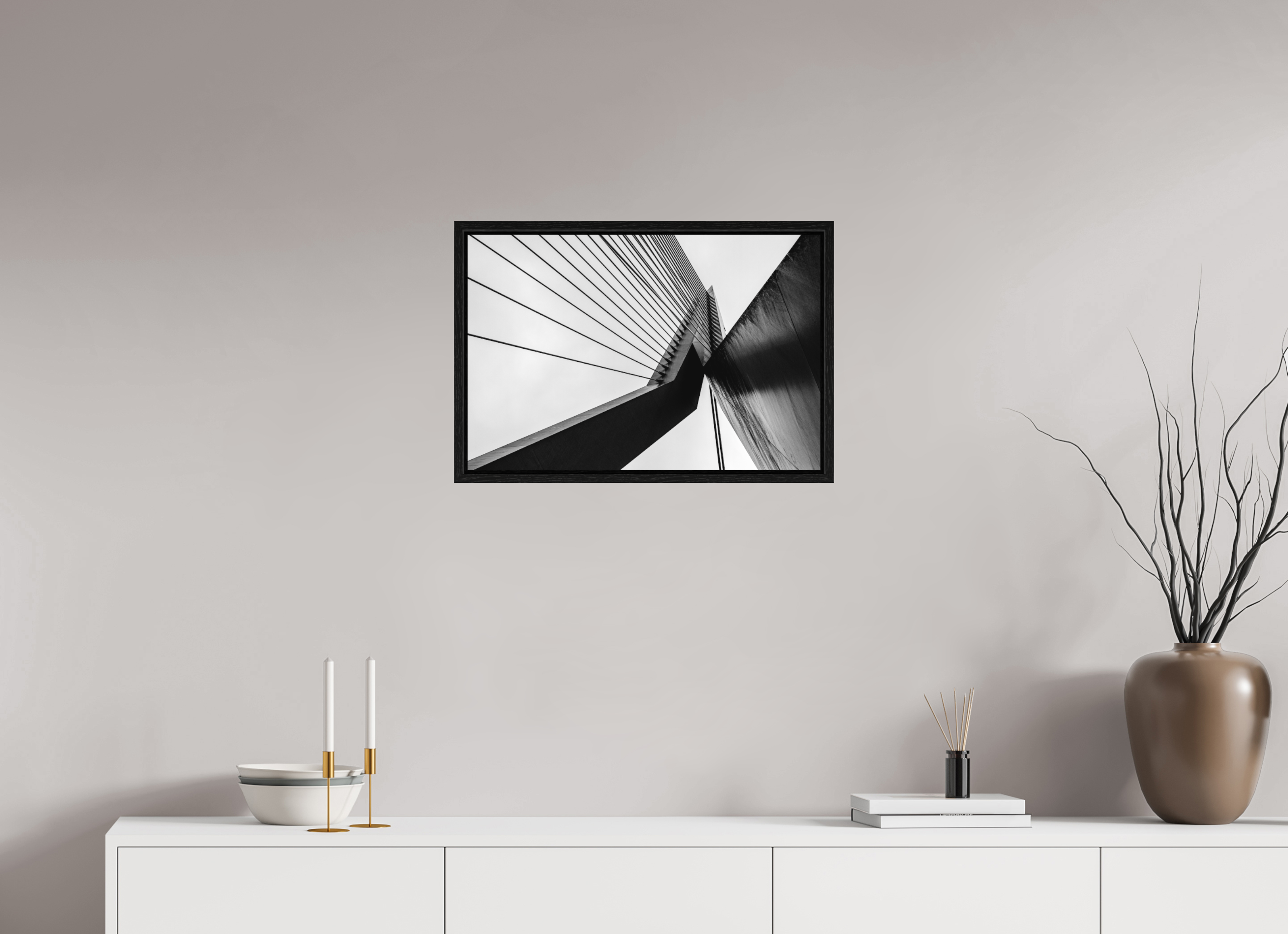 60 x 40 cm, Fine Art Print - Infinity Rag Photo 2 - Ame case 15mm - oak black Triangle