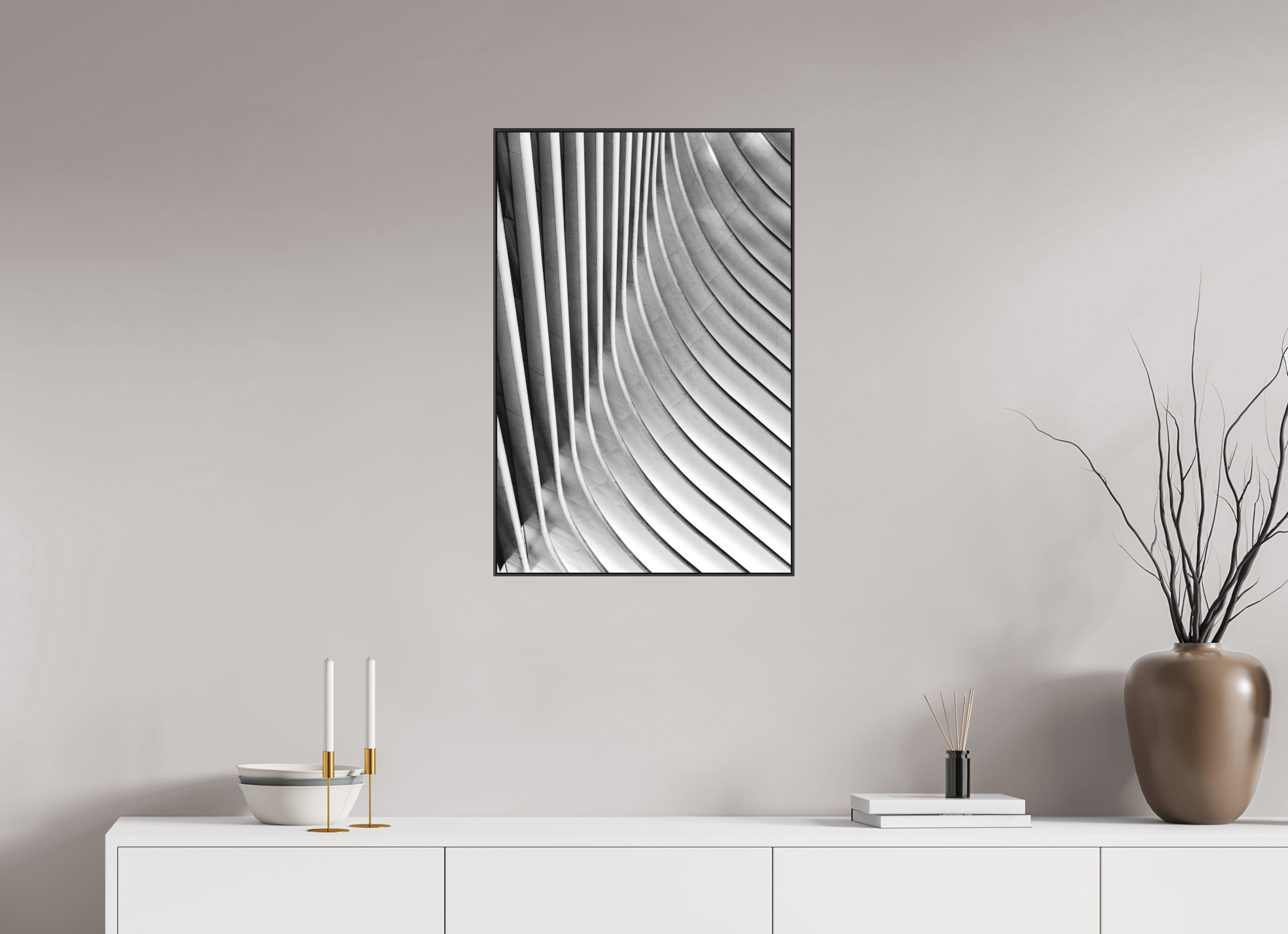 50 x 75 cm, Acrylic matt 2mm - Alu American case 25mm - black Oculus, Ground Zero Station 3