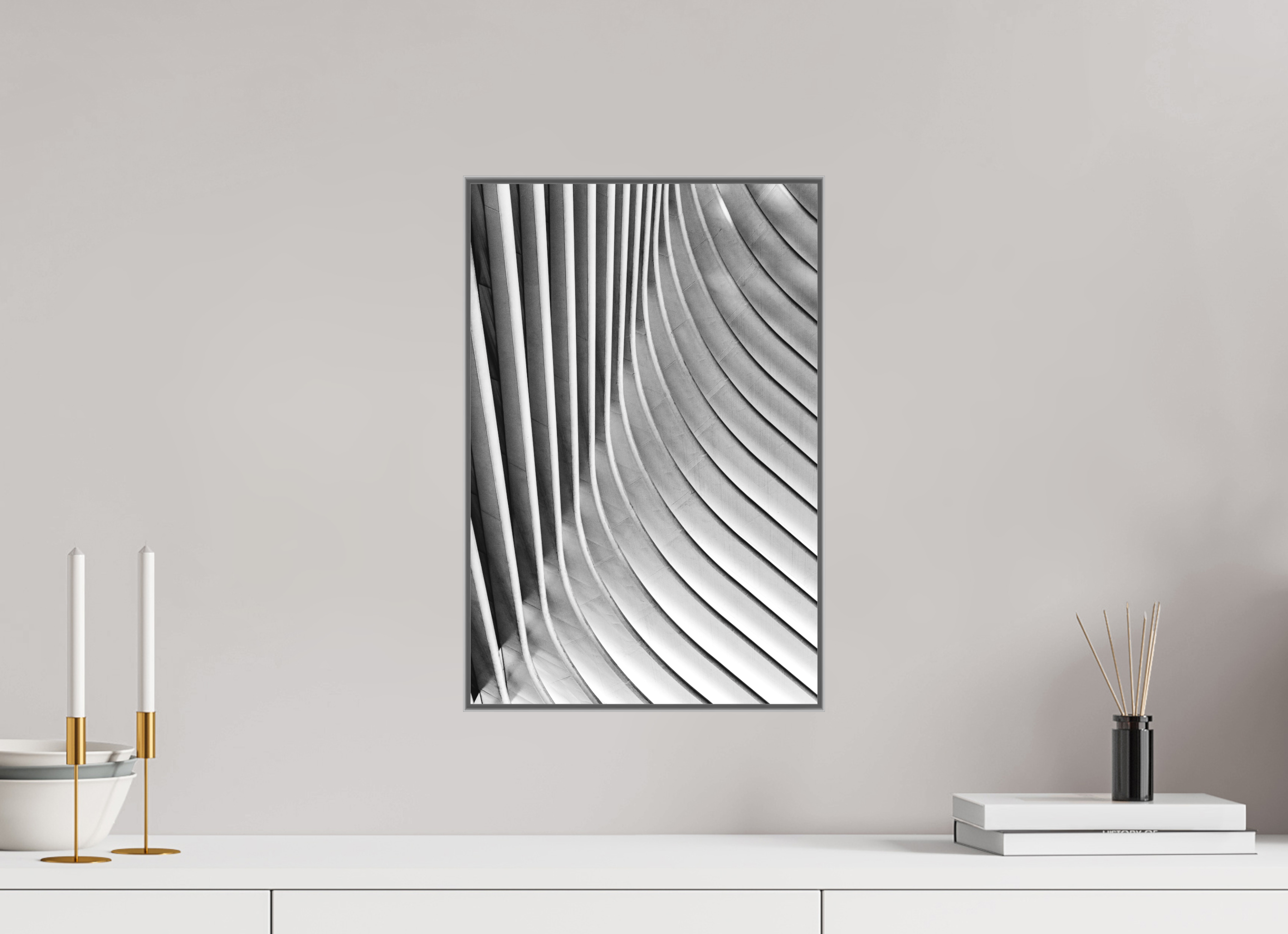 30 x 45 cm, Acrylic matt 2mm - Alu American case 25mm - silver Oculus, Ground Zero Station 3