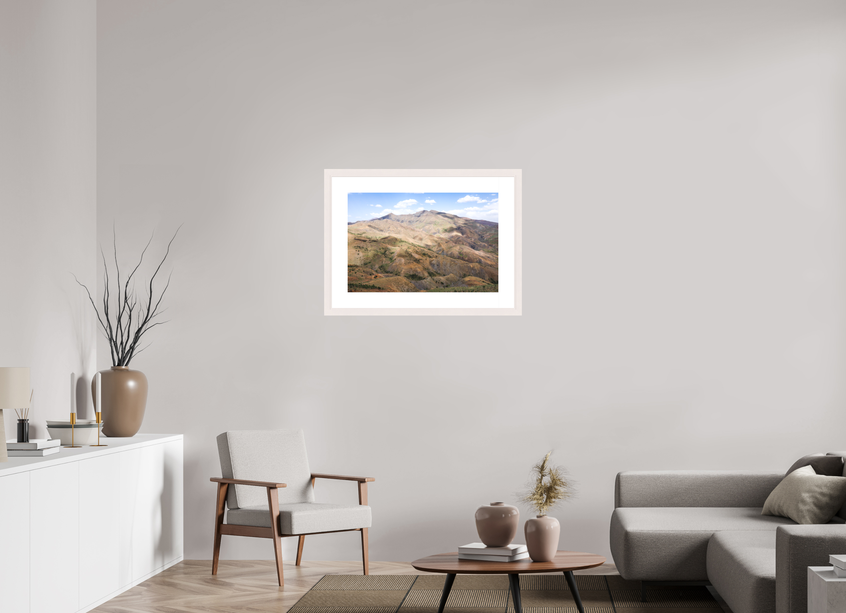 75 x 50 cm, Fine Art Print - Infinity Rag Photo 2 - PP 8cm - Mapple white Frame 40mm Atlas from Marocco