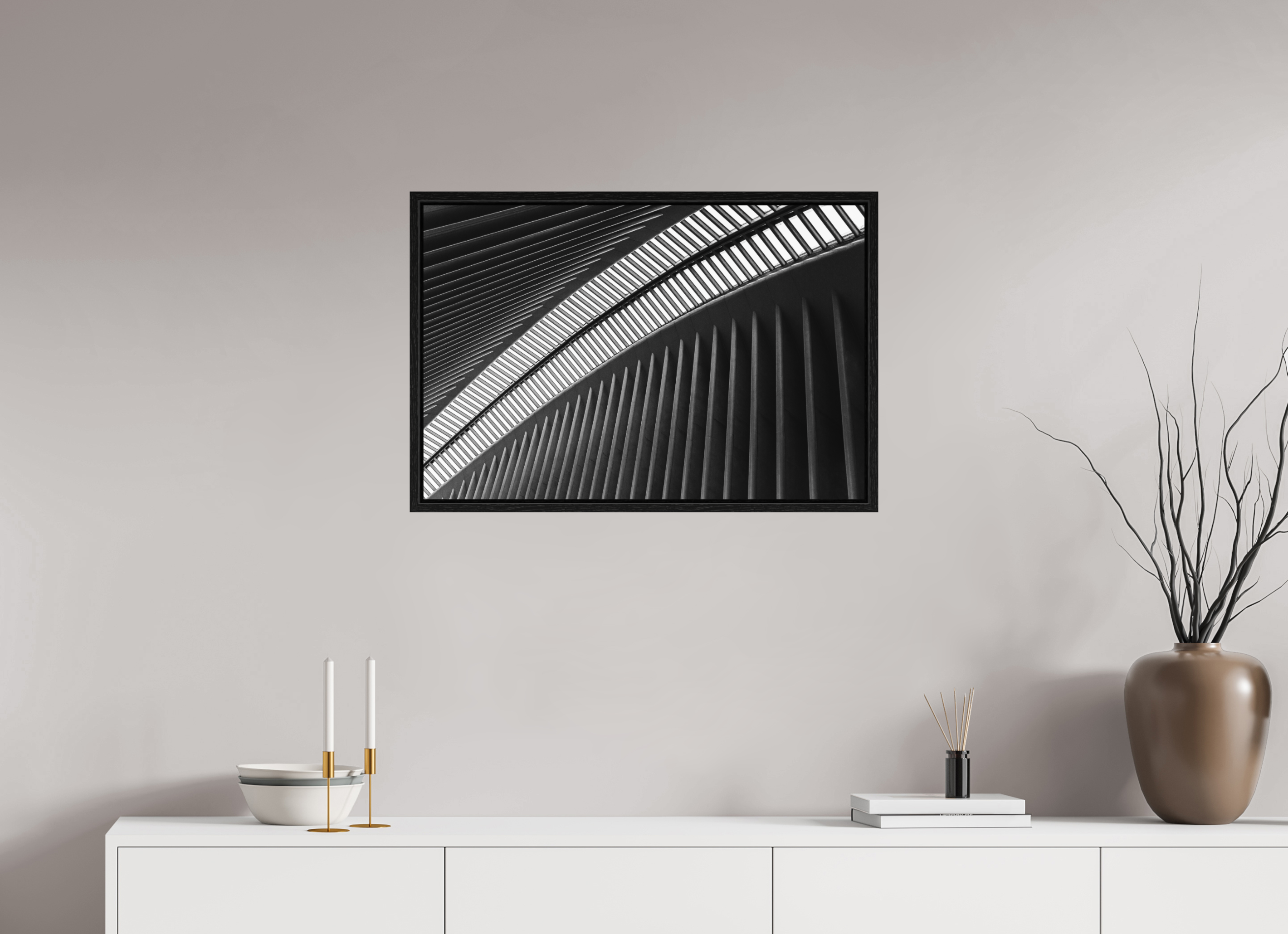 75 x 50 cm, Fine Art Print - Infinity Rag Photo 2 - Ame case 15mm - oak black Oculus - Ground Zero