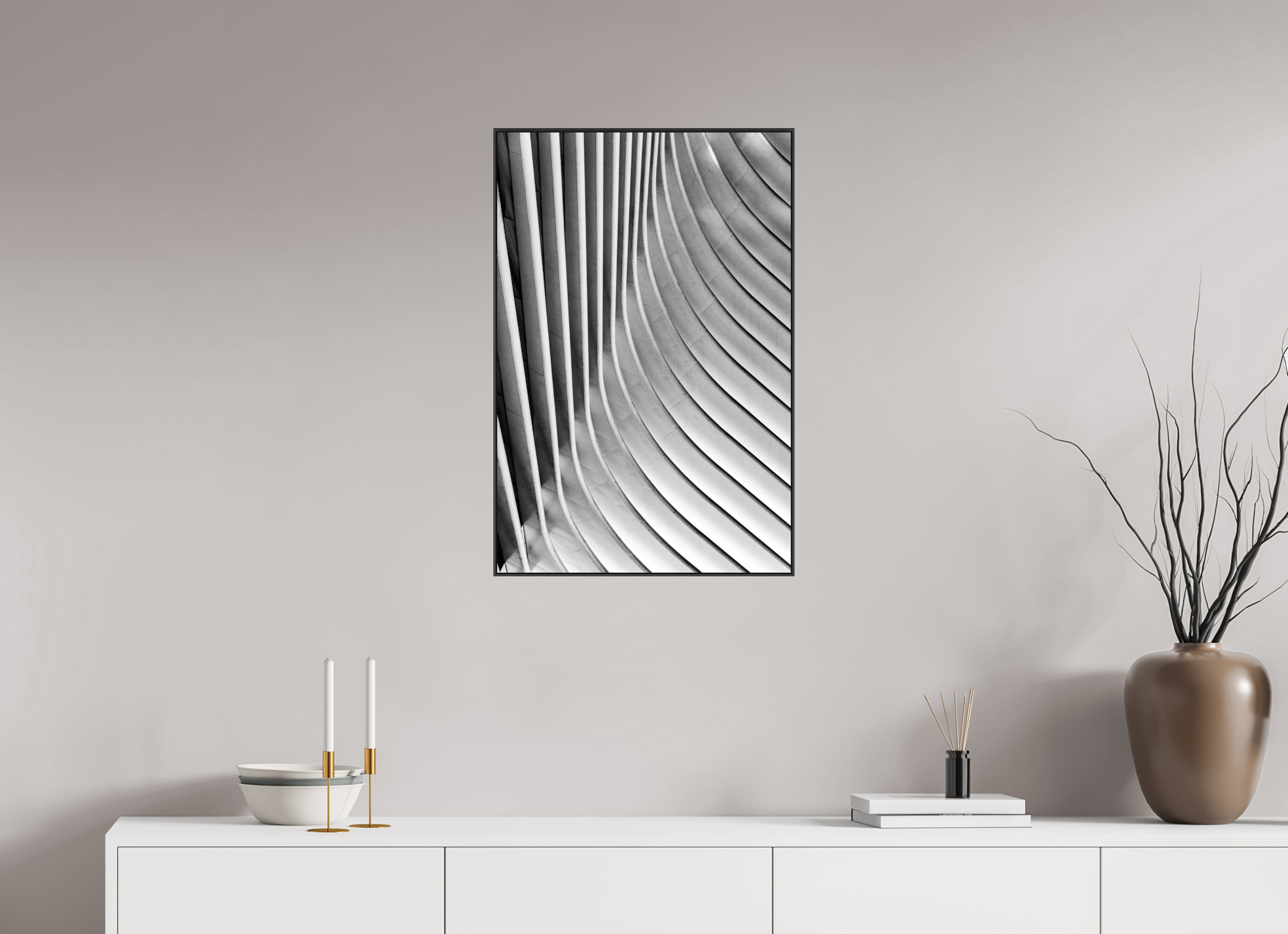 50 x 75 cm, Acrylic glossy 2mm - Alu American case 25mm - black Oculus, Ground Zero Station 3