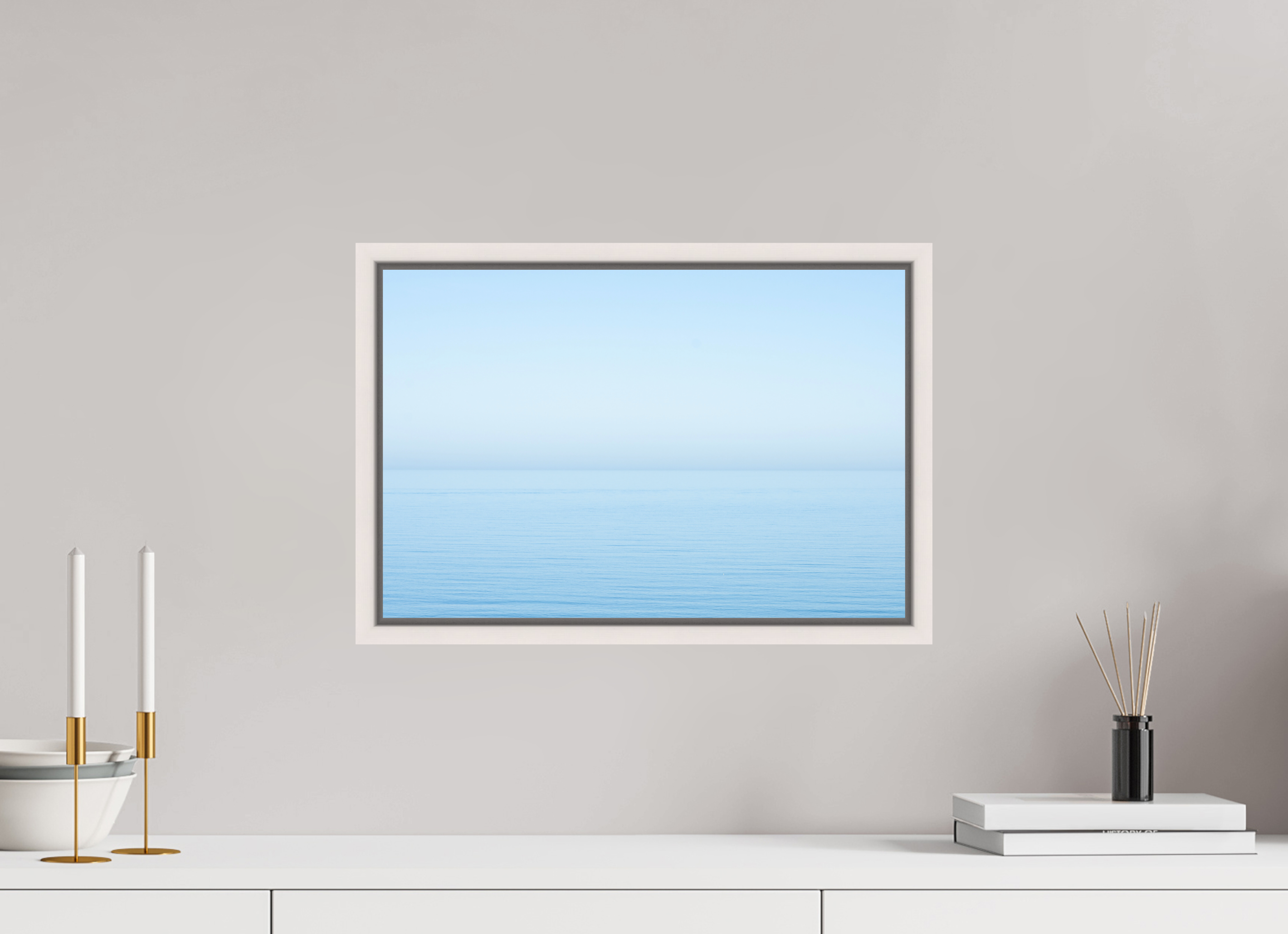 45 x 30 cm, Fine Art Print - Infinity Rag Photo 2 - Ame case 15mm - mapple white The sea Manche 2