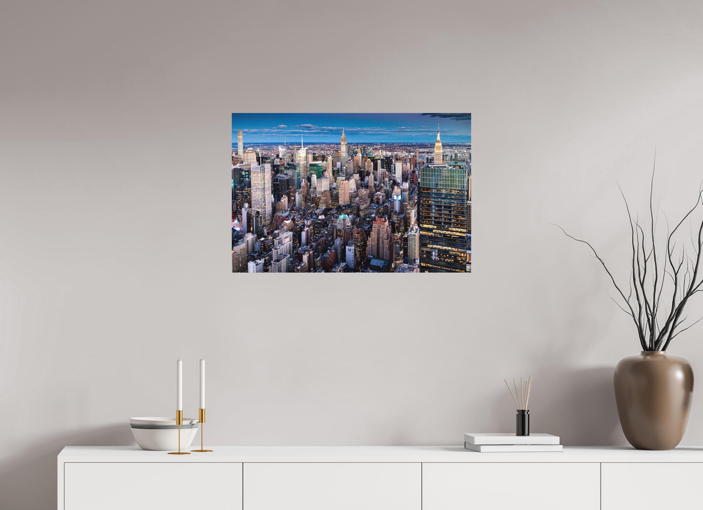 75 x 50 cm, Fine Art Print - Infinity Rag Photo 2 - on Alu Dibond NYC by night 2