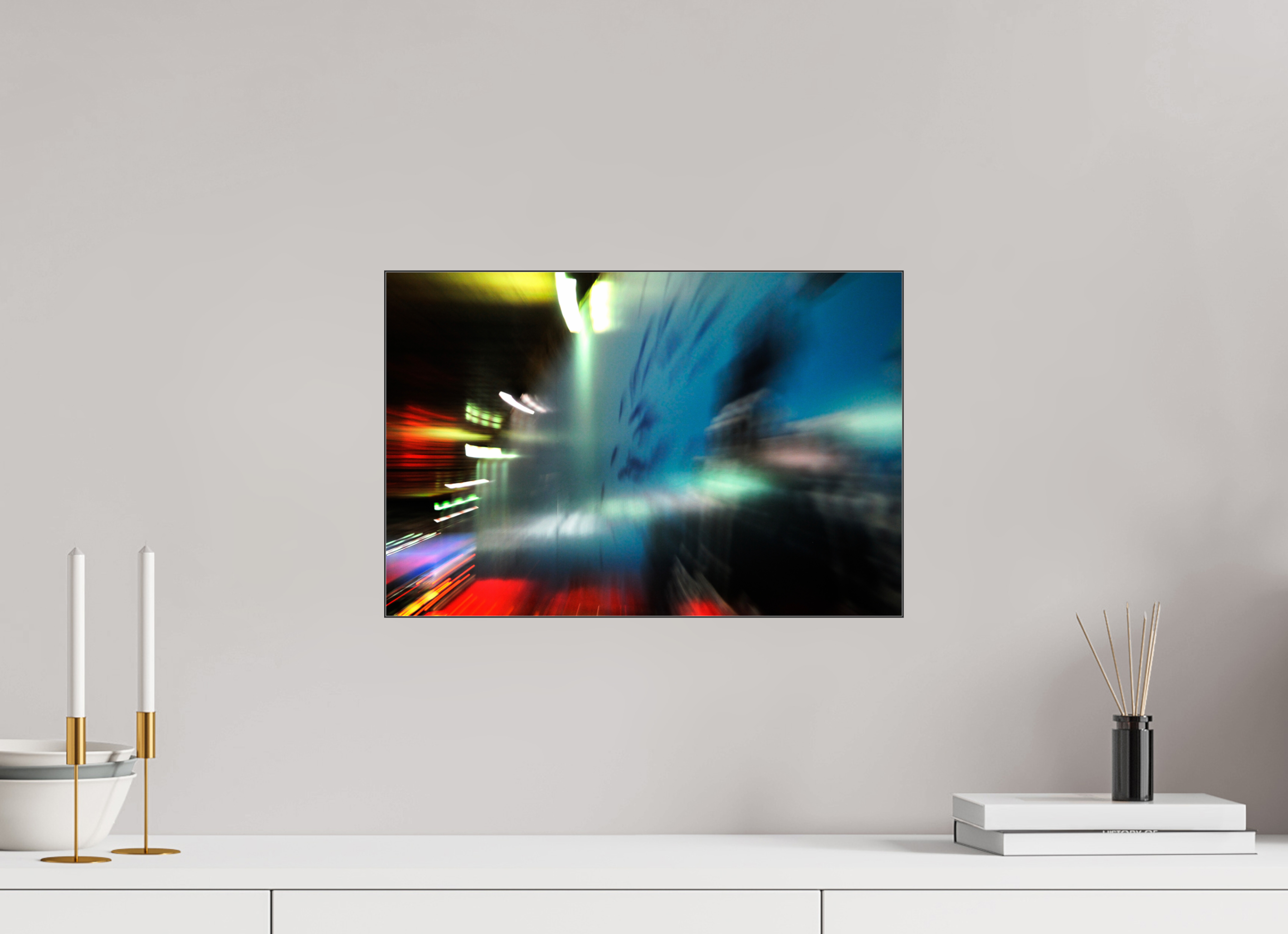 45 x 30 cm, Acrylic glossy 2mm - Alu Slime Frame - black Taxi driver D-MX 2