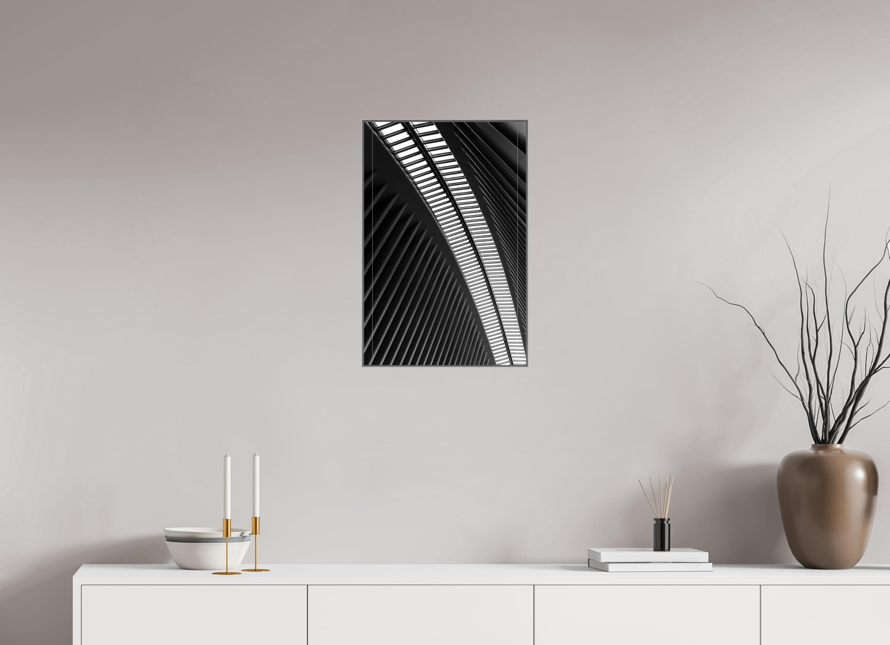 40 x 60 cm, Acrylic glossy 2mm - Alu American case 25mm - silver Ground Zero Station 2