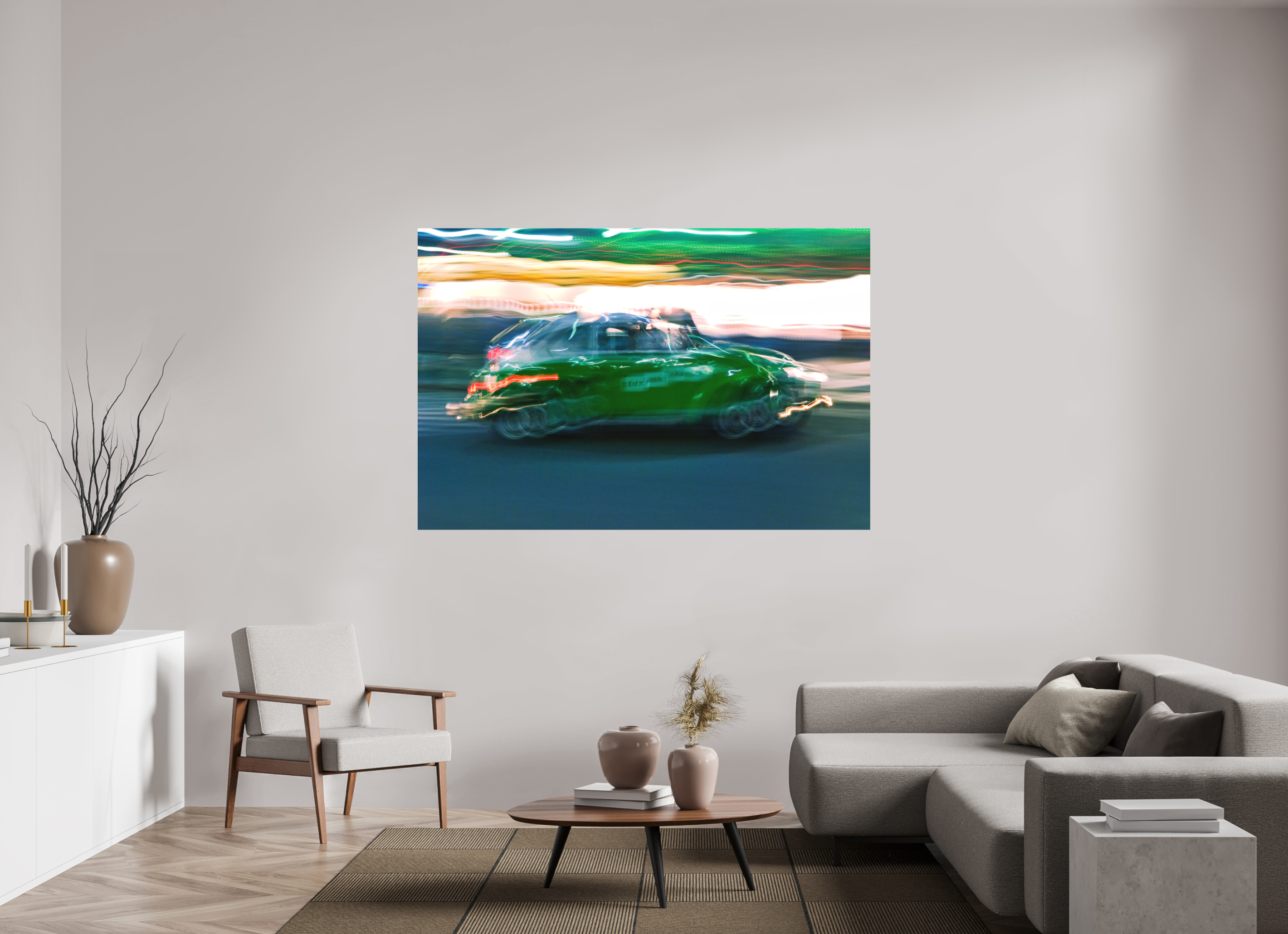 180 x 120 cm, Photo print Matt on Alu Dibond Taxi driver D-MX (Kopie)