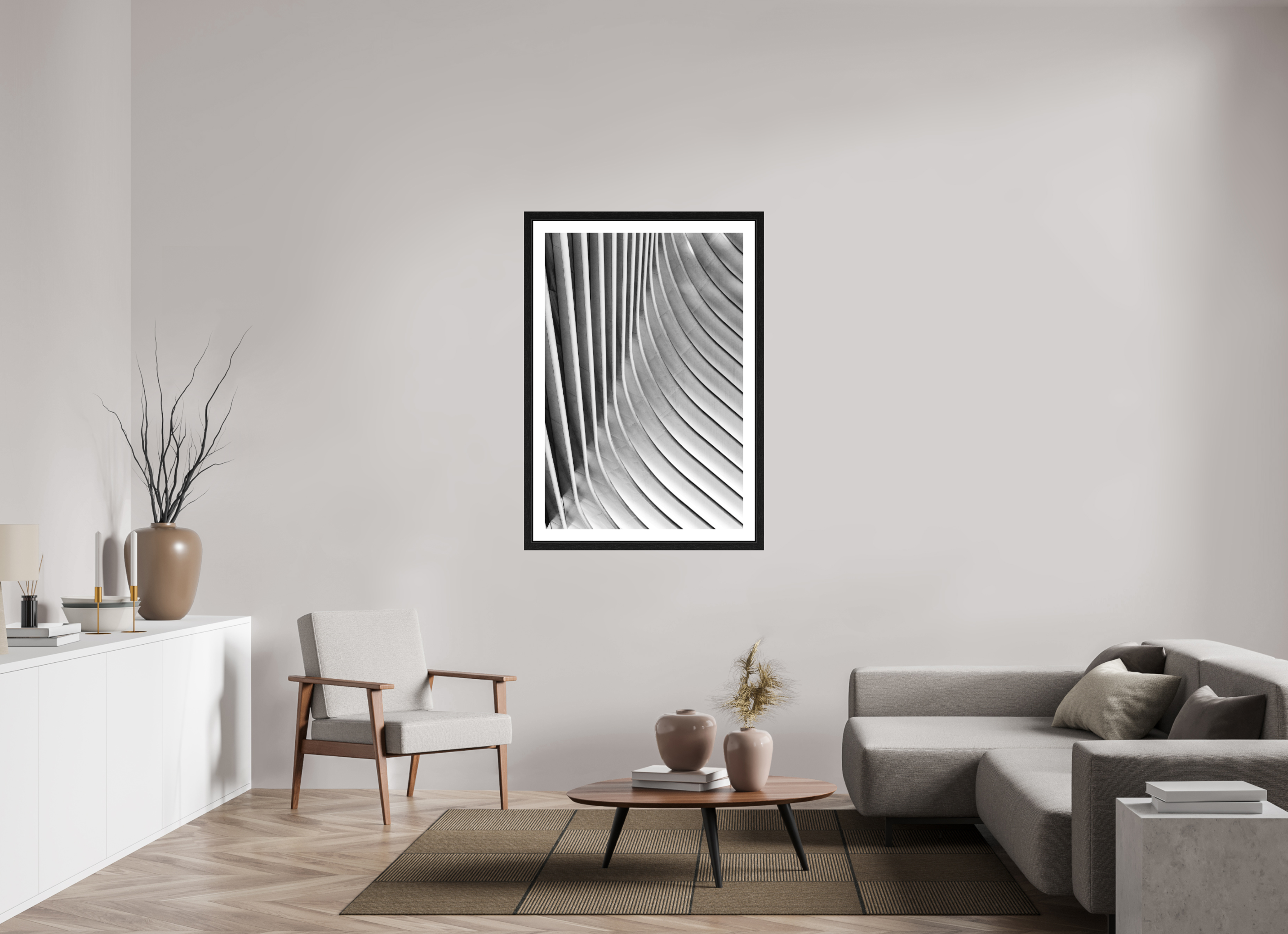 80 x 120 cm, Fine Art Print - Infinity Rag Photo 2 - border 5cm- Ame case 31mm - oak black Oculus, Ground Zero Station 3