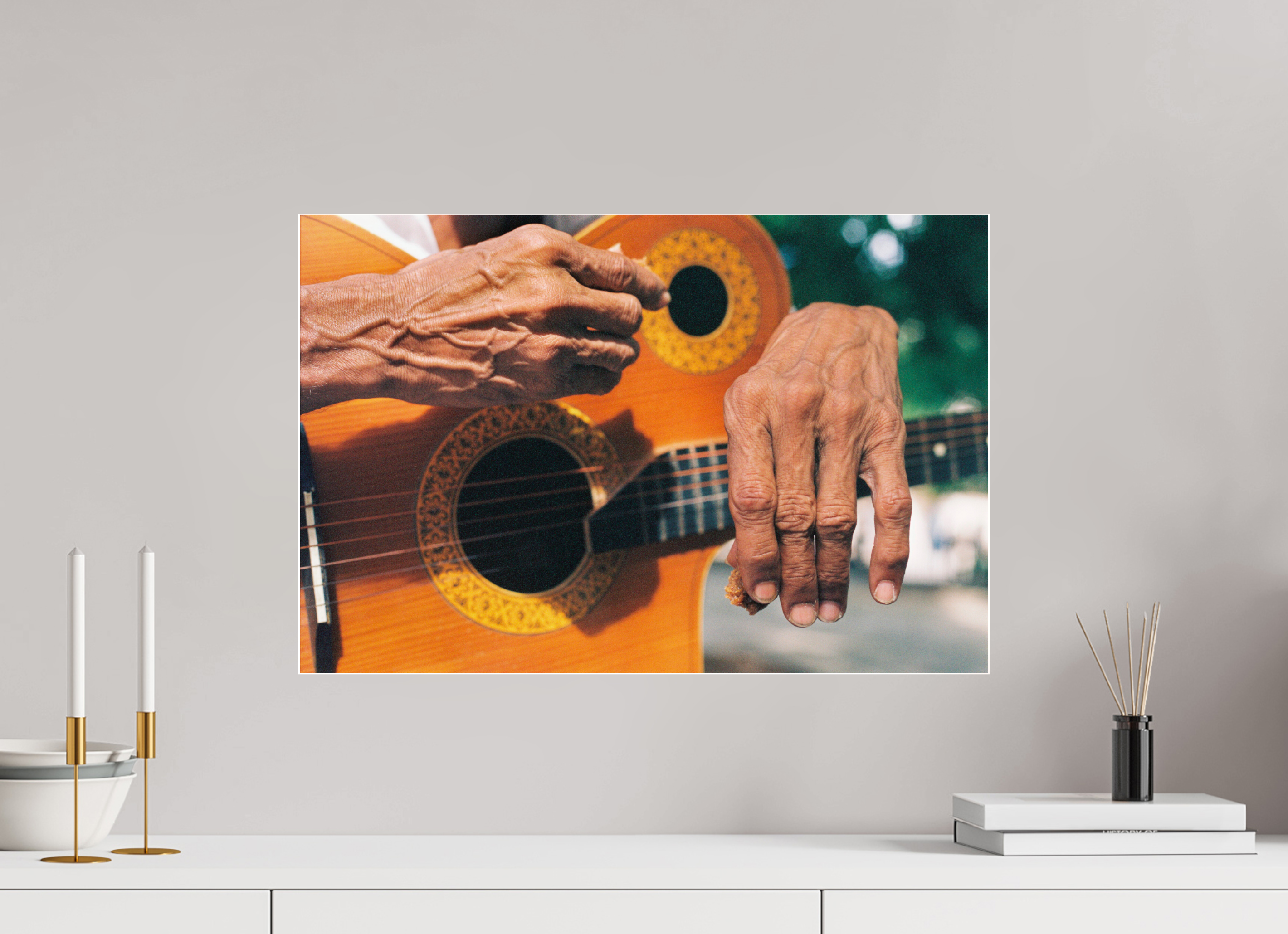 60 x 40 cm, Acrylic glossy 4mm Cuban Street Guitarist