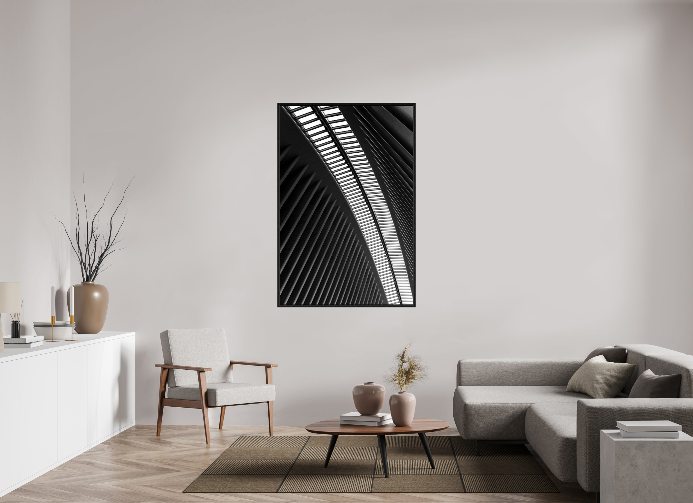 100 x 150 cm, Acrylic glossy 2mm - American case 15mm - oak black Oculus, Ground Zero Station 3 (Kopie)