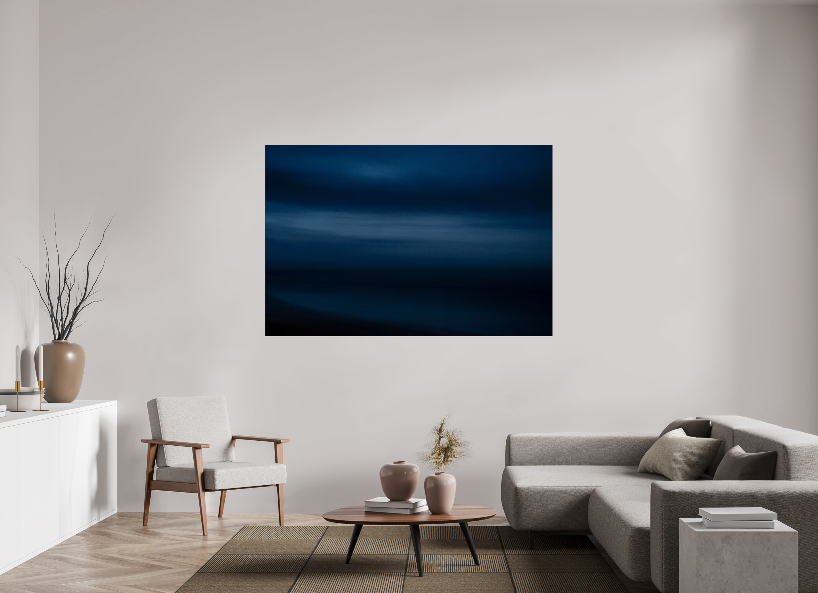 180 x 120 cm, Acrylic glossy 2mm The sea at night