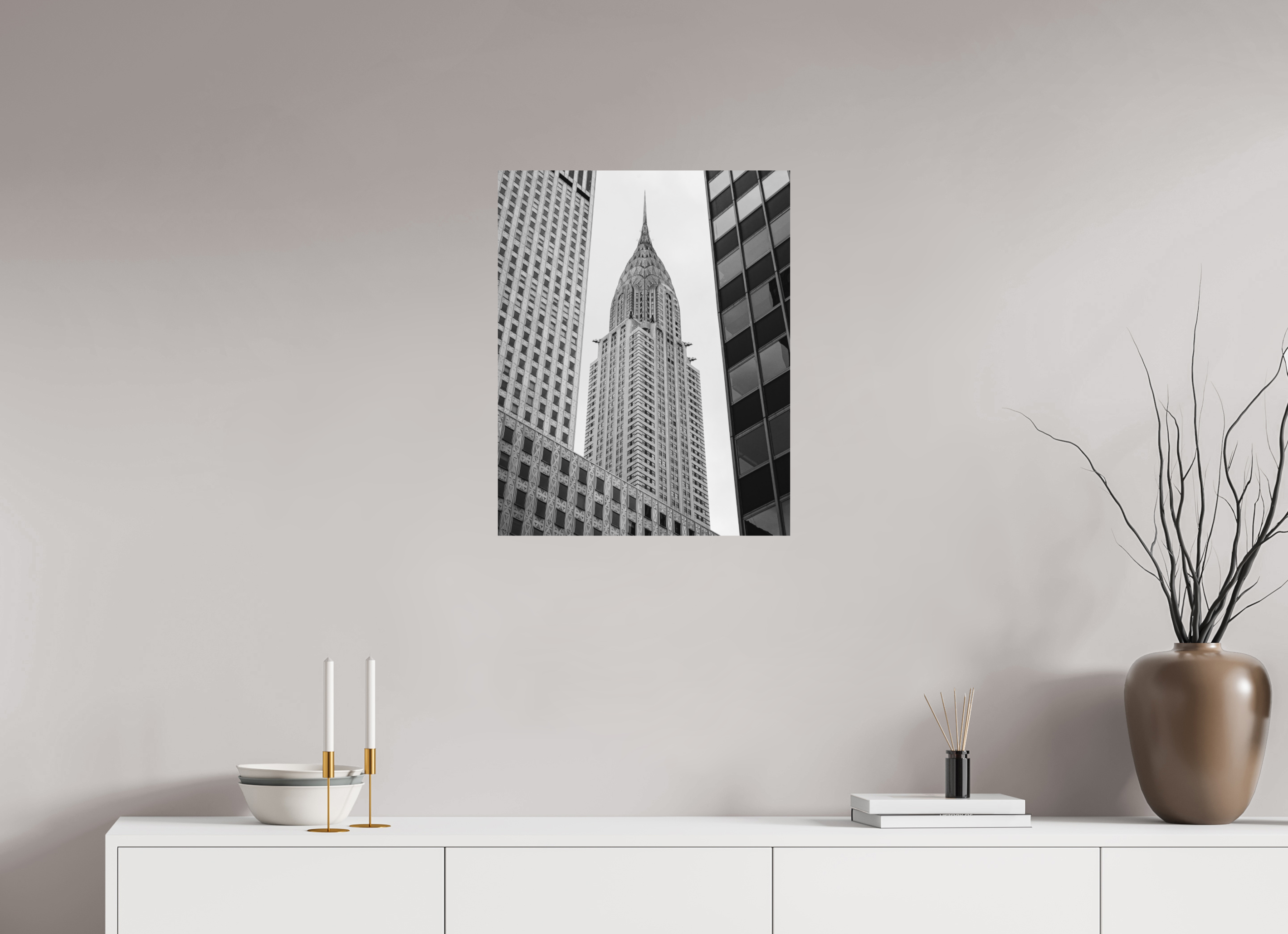 50 x 62,5 cm, Photo print Matt on Alu Dibond Chrysler Building