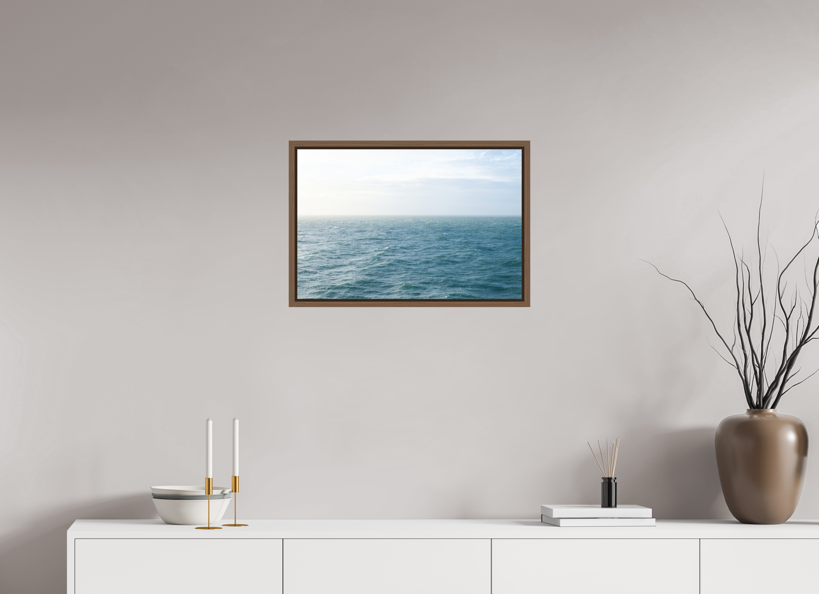 60 x 40 cm, Fine Art Print - Infinity Rag Photo 2 - Ame case 15mm - walnut North Sea