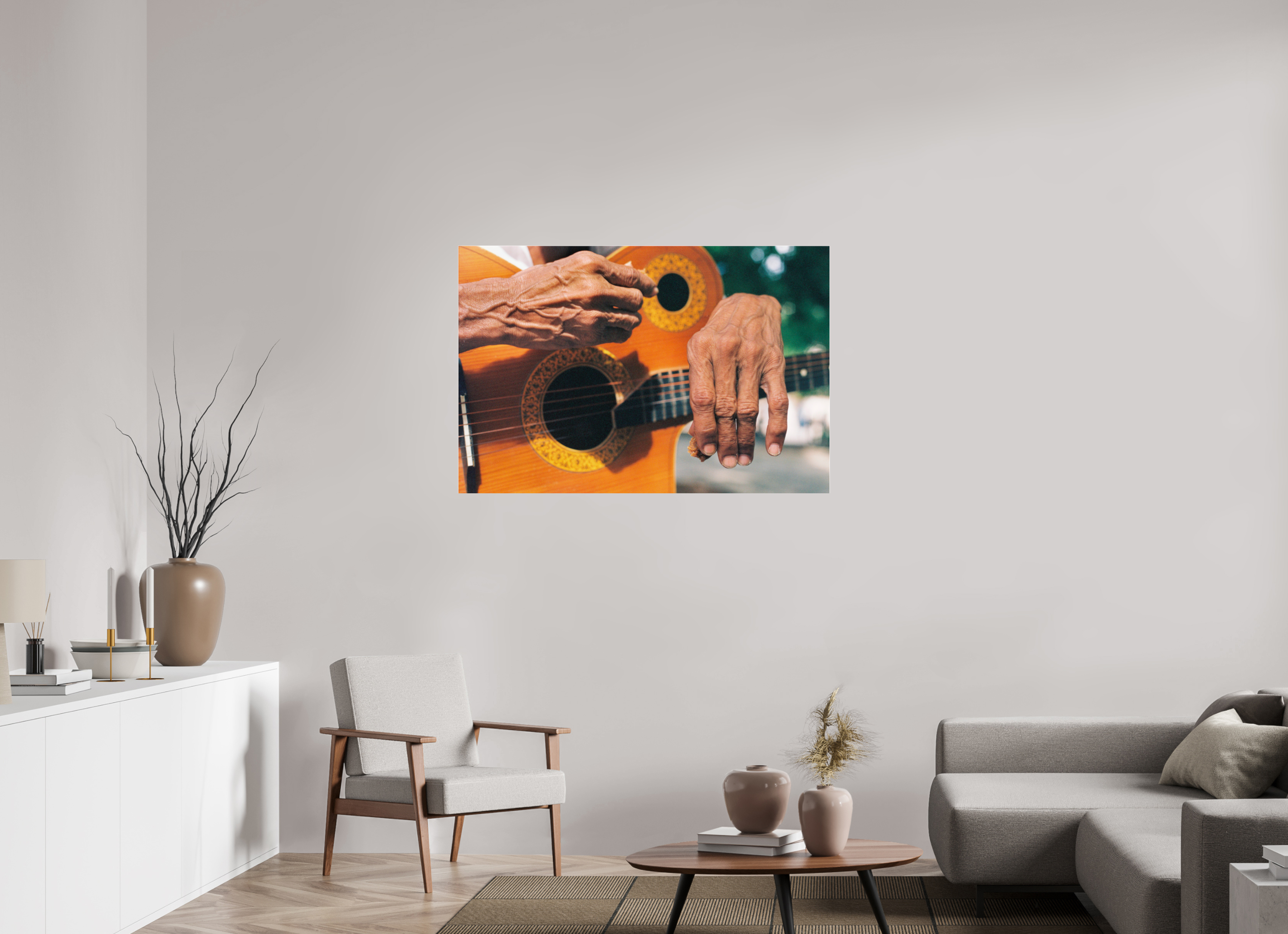 120 x 80 cm, Acrylic glossy 4mm Cuban Street Guitarist