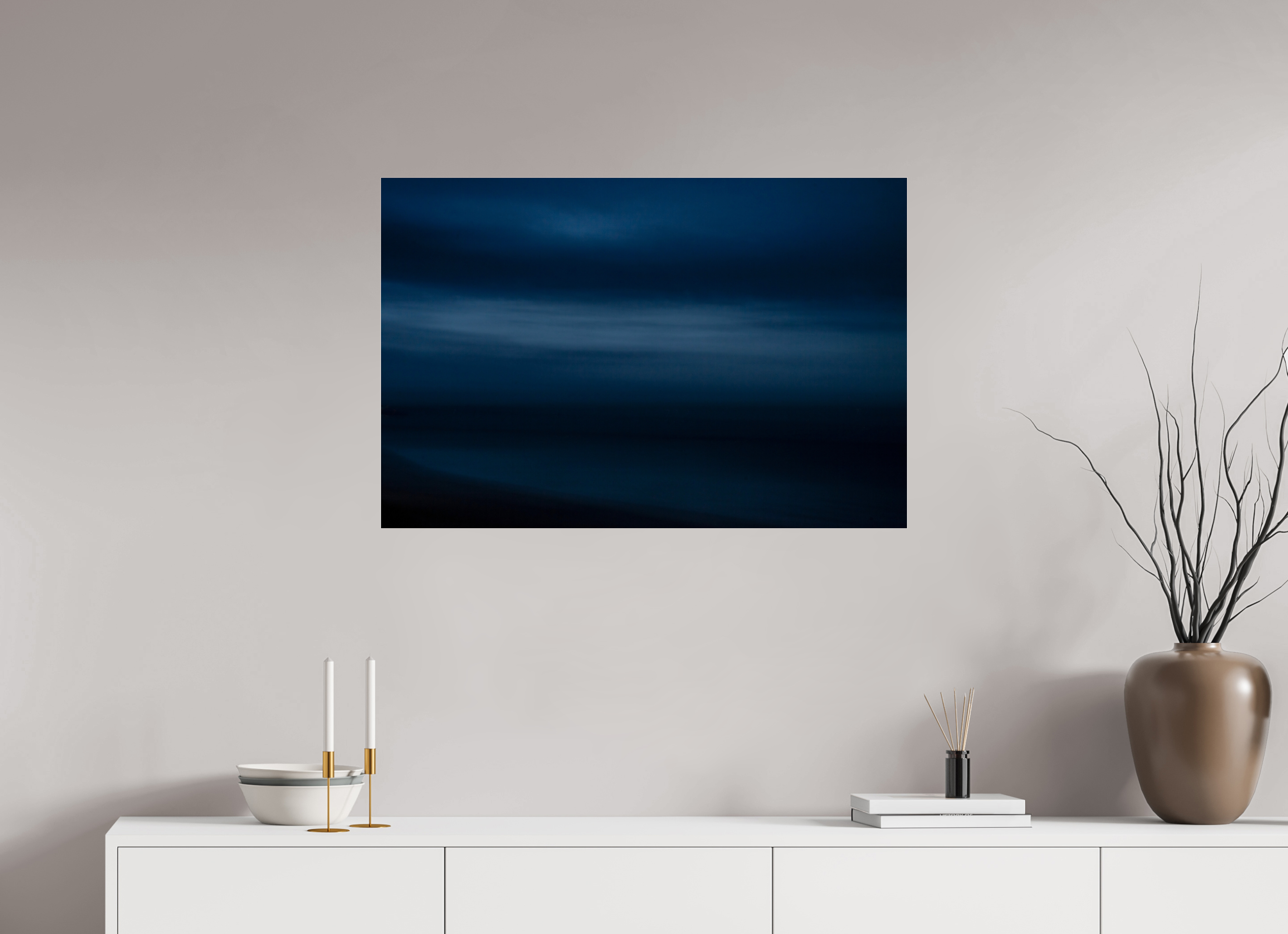 90 x 60 cm, Acrylic glossy 2mm The sea at night
