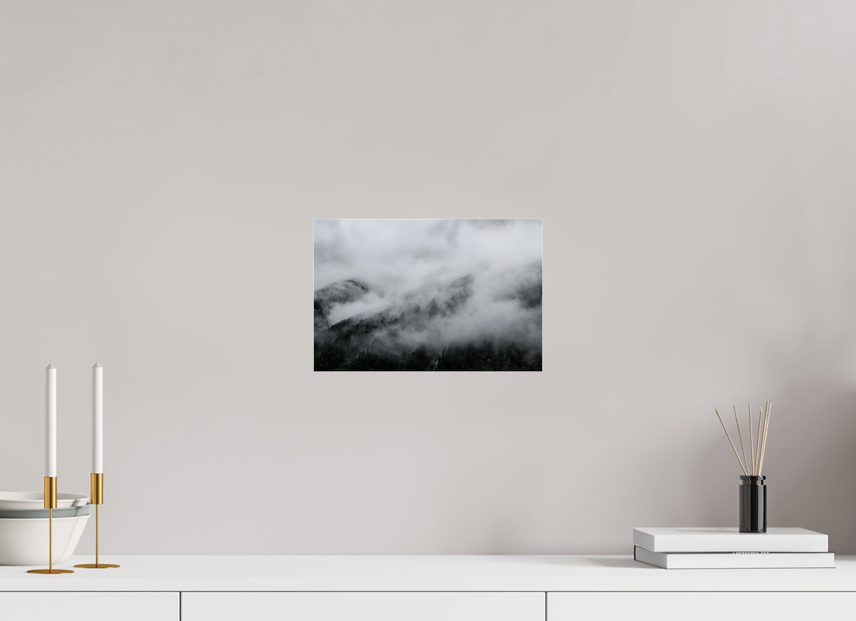 30 x 20 cm, Acrylic glossy 2mm The misty Mountains