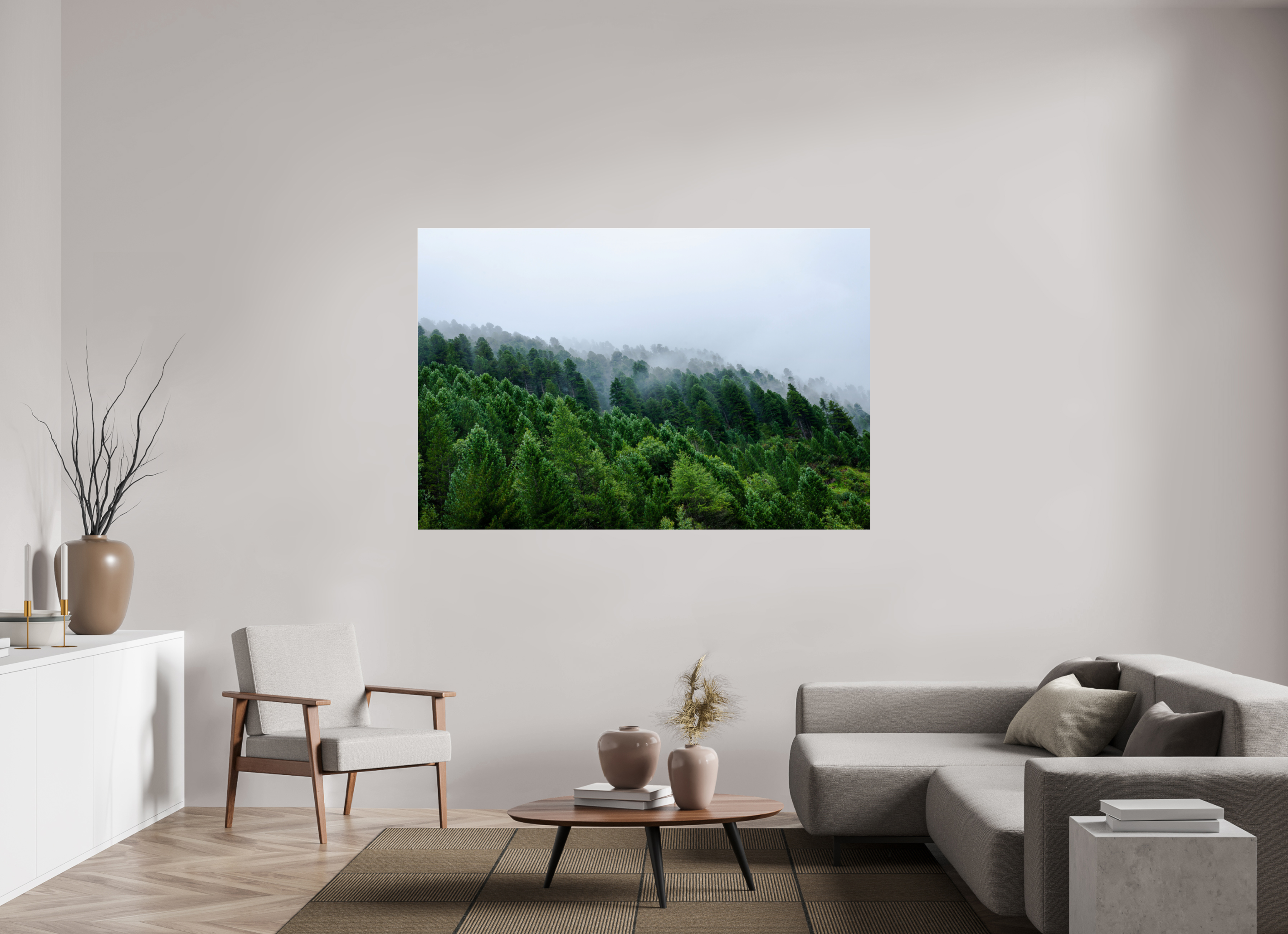 180 x 120 cm, Acrylic glossy 2mm Trees lined slope 2