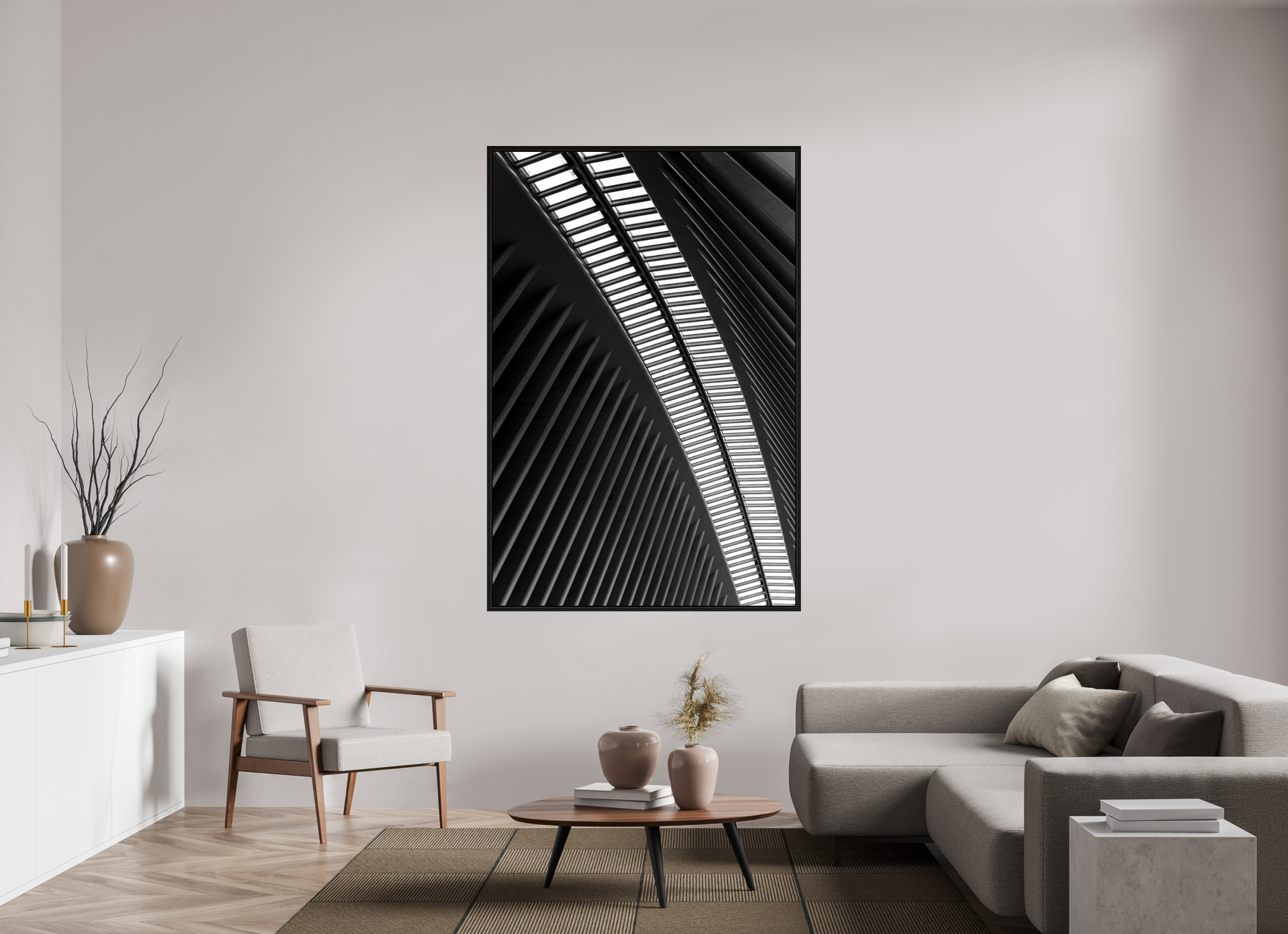 120 x 180 cm, Acrylic glossy 2mm - American case 15mm - oak black Oculus, Ground Zero Station 3 (Kopie)