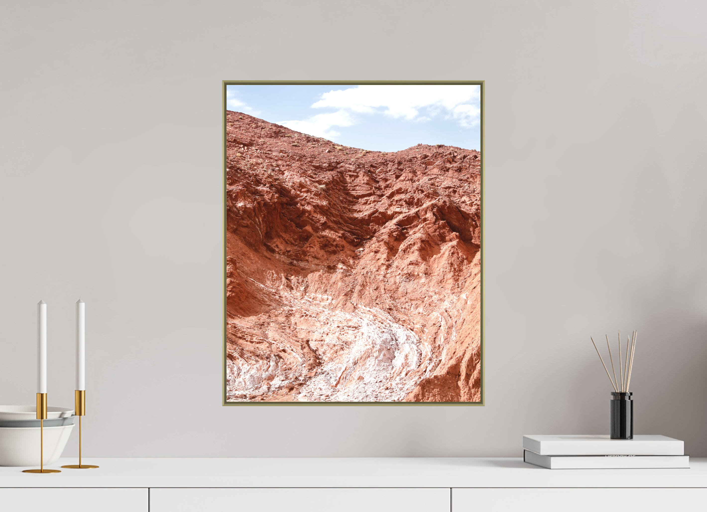 40 x 50 cm, Acrylic matt 2mm - Alu American case 25mm - gold Atlas, Marocco 3