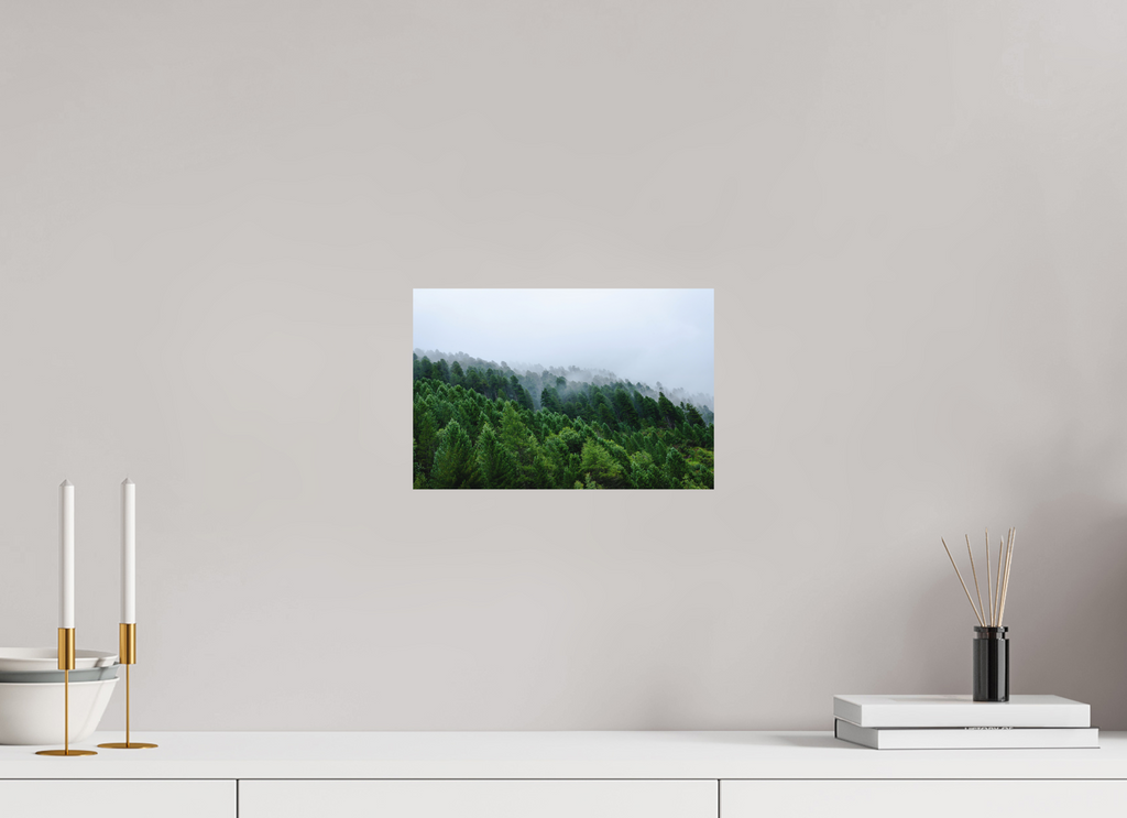 30 x 20 cm, Photo print Matt on Alu Dibond Trees lined slope 2