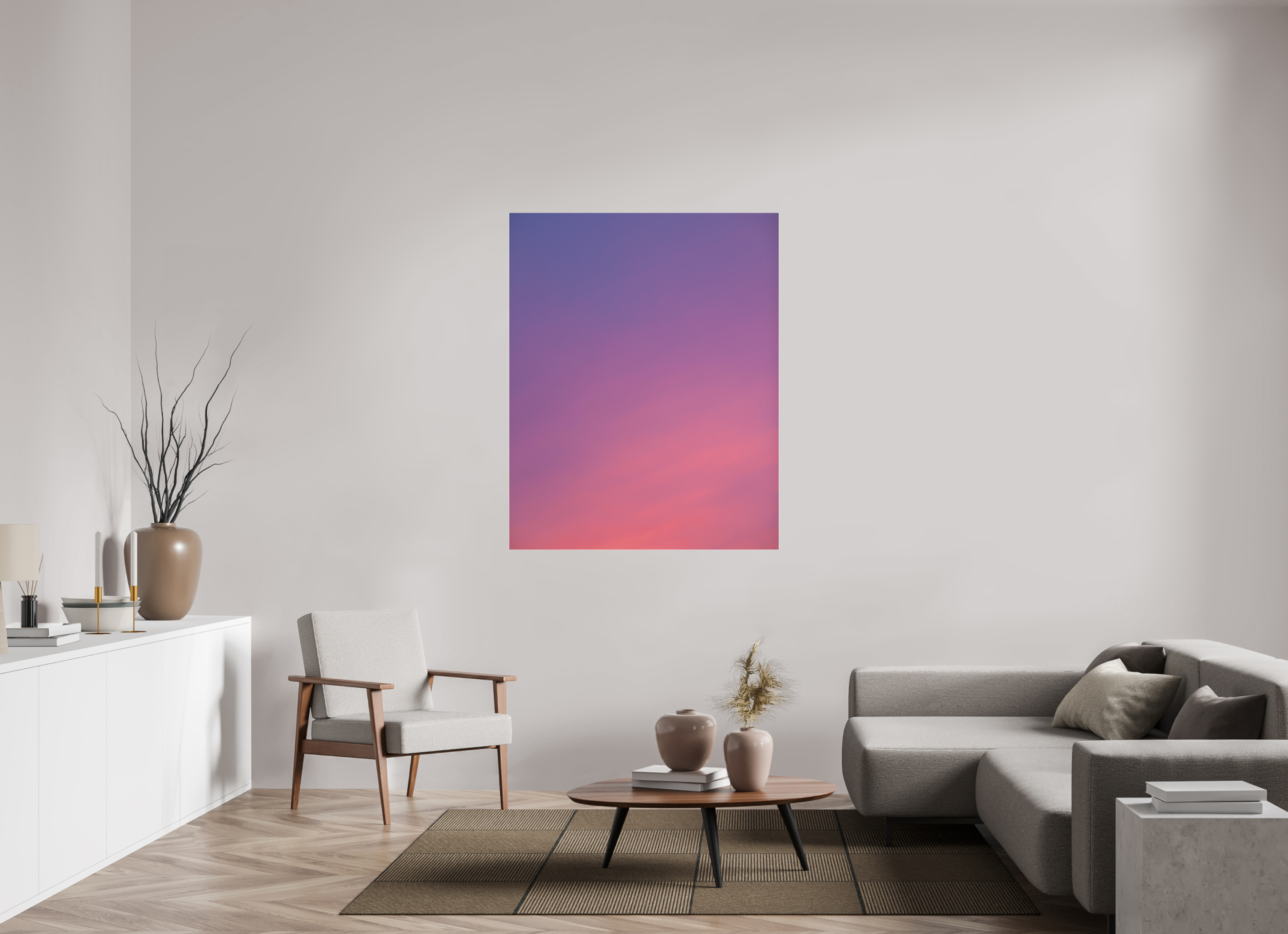 110 x 137,5 cm, Acrylic Matt 2mm Sunset in Hamburg