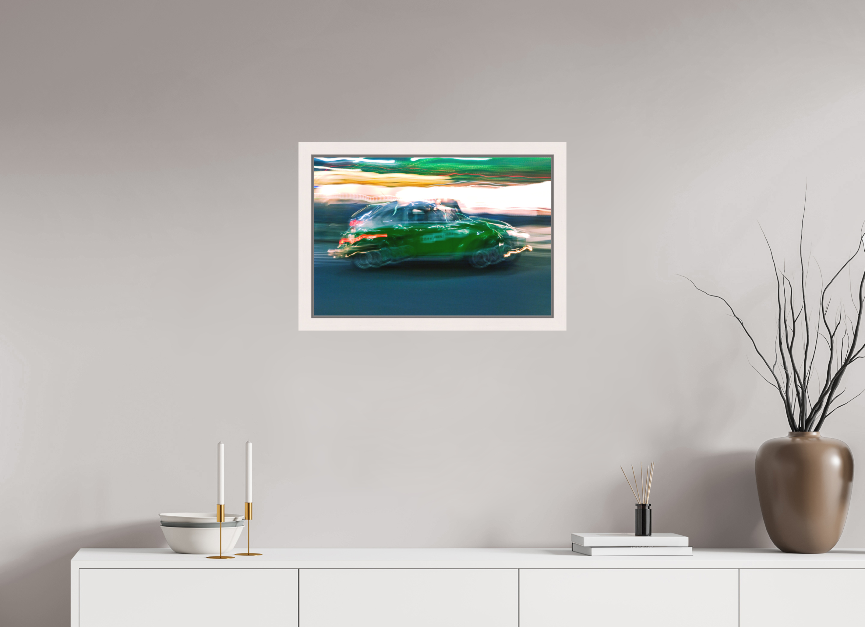 60 x 40 cm, Fine Art Print - Infinity Rag Photo 2 - Ame case 31mm - mapple white Taxi driver D-MX