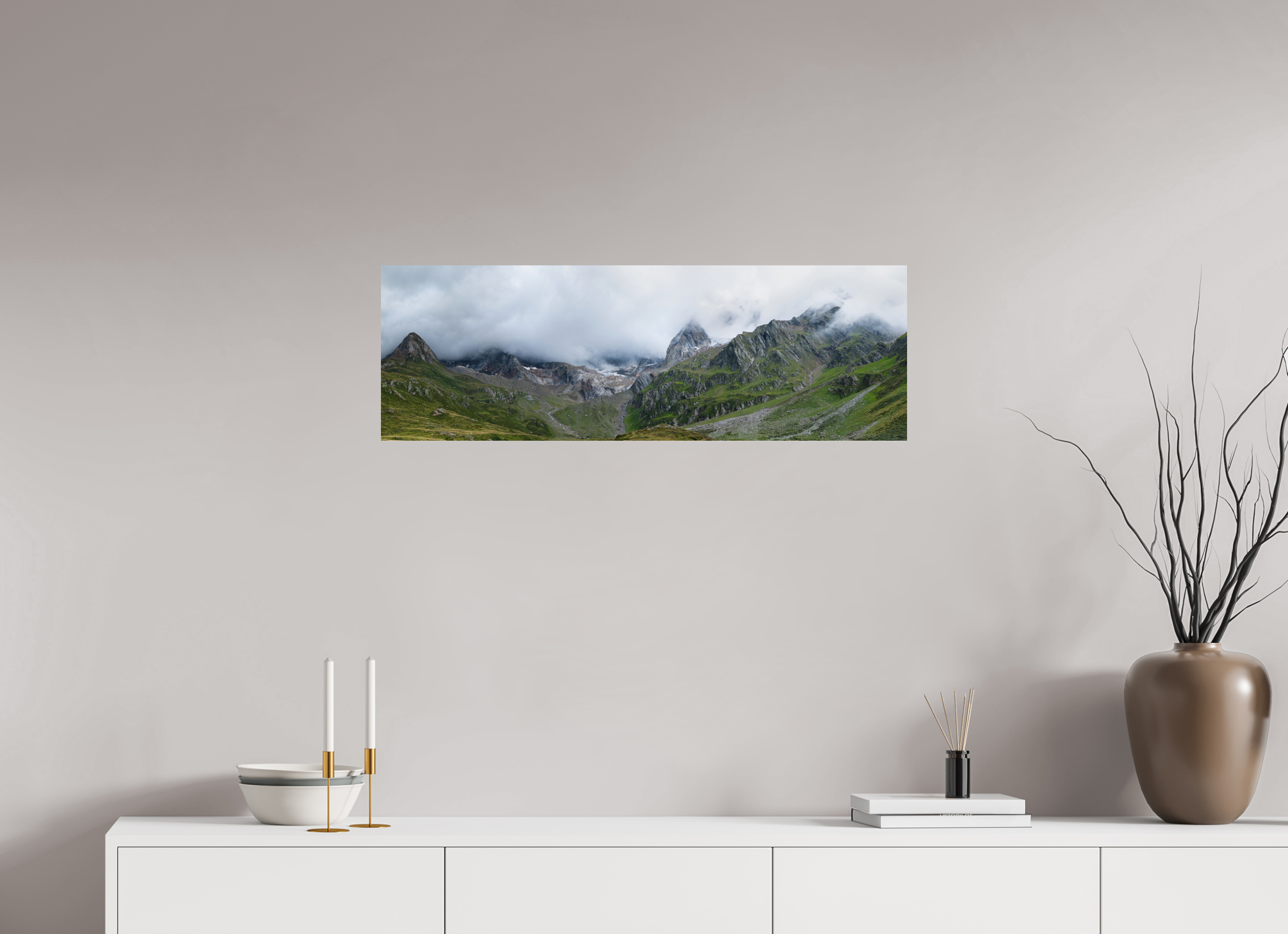 90 x 30 cm, Photo print Matt on Alu Dibond South Tyrol 2 - 1x2