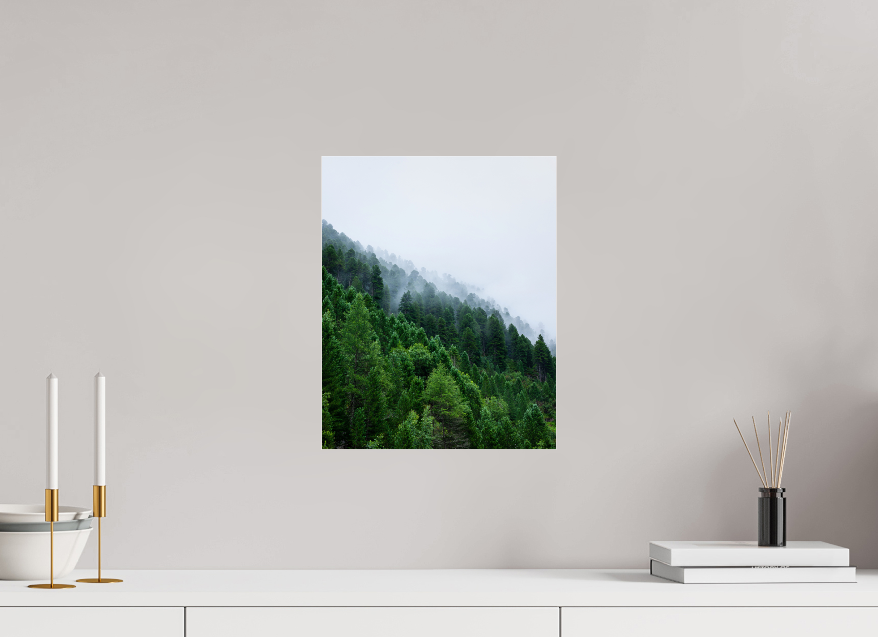 30 x 37,5 cm, Acrylic glossy 2mm Trees lined slope