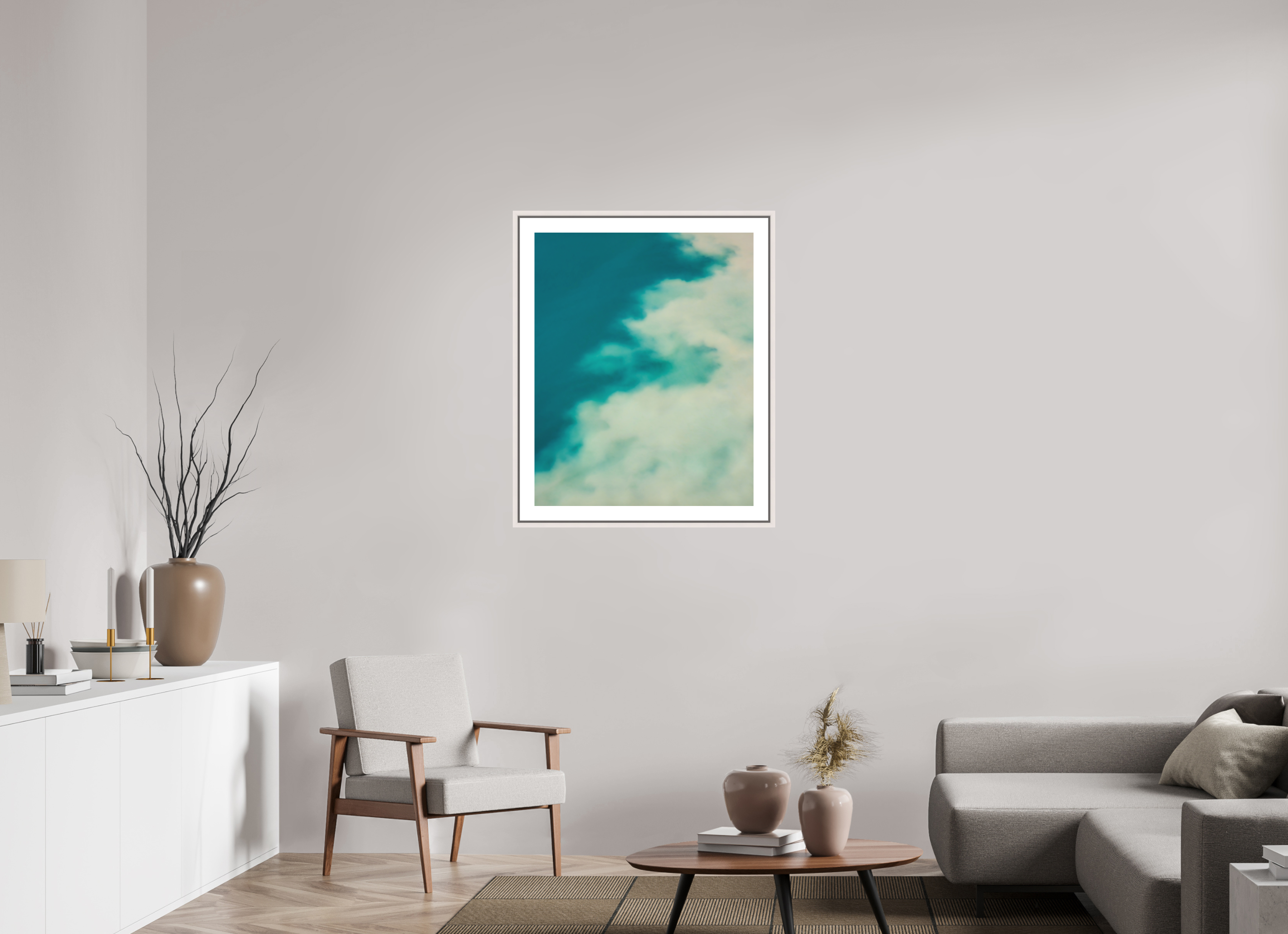 70 x 87,5 cm, Fine Art Print - Infinity Rag Photo 2 - border 5cm- Ame case 15mm - mapple white Mingle