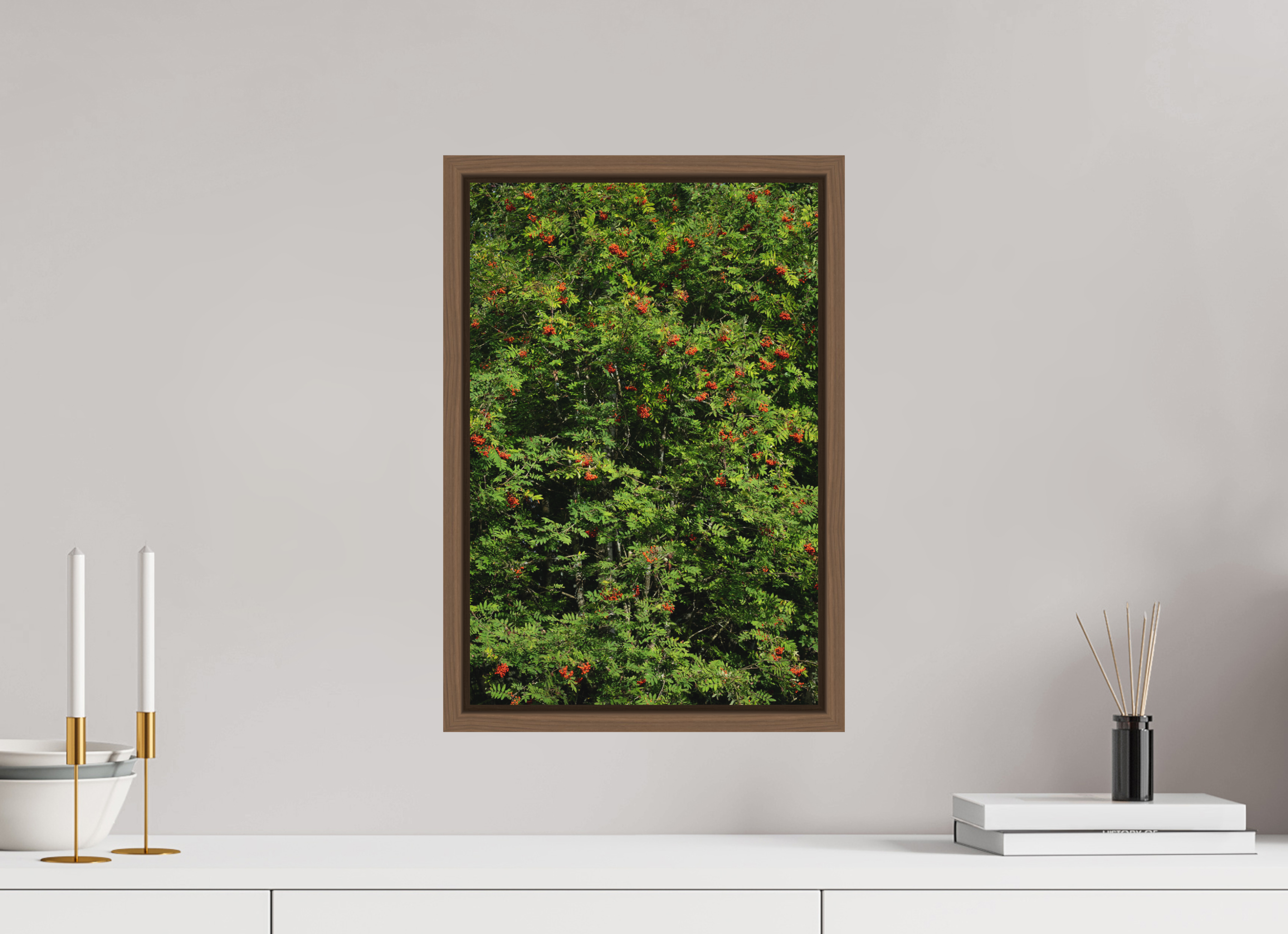 30 x 45 cm, Fine Art Print - Infinity Rag Photo 2 - Ame case 15mm - walnut Red Dots