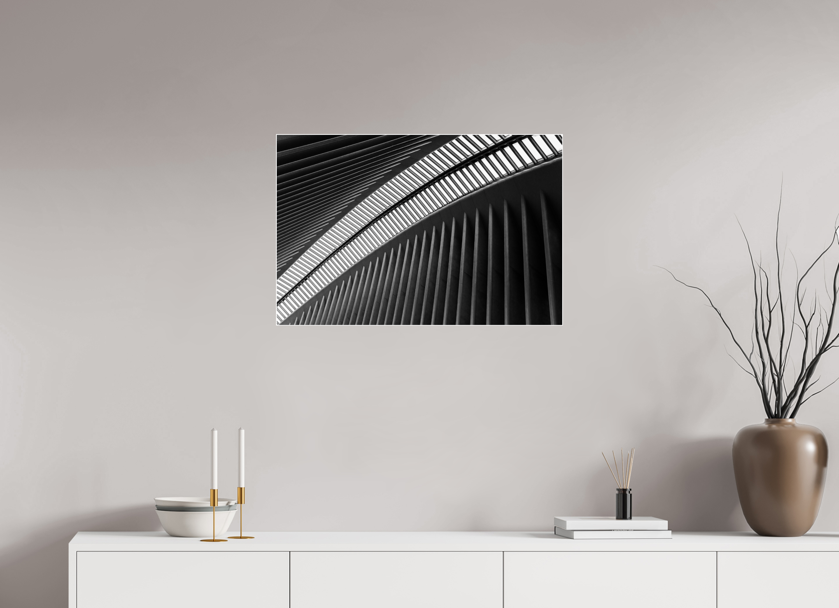 75 x 50 cm, Acrylic glossy 2mm - Alu Slime Frame - white Oculus - Ground Zero