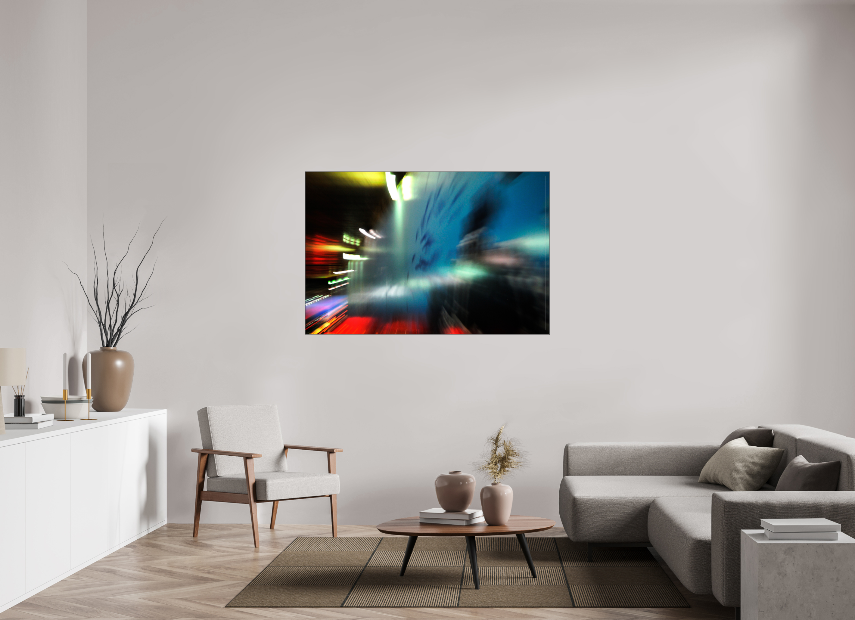 150 x 100 cm, Acrylic glossy 2mm - Alu Slime Frame - black Taxi driver D-MX 2