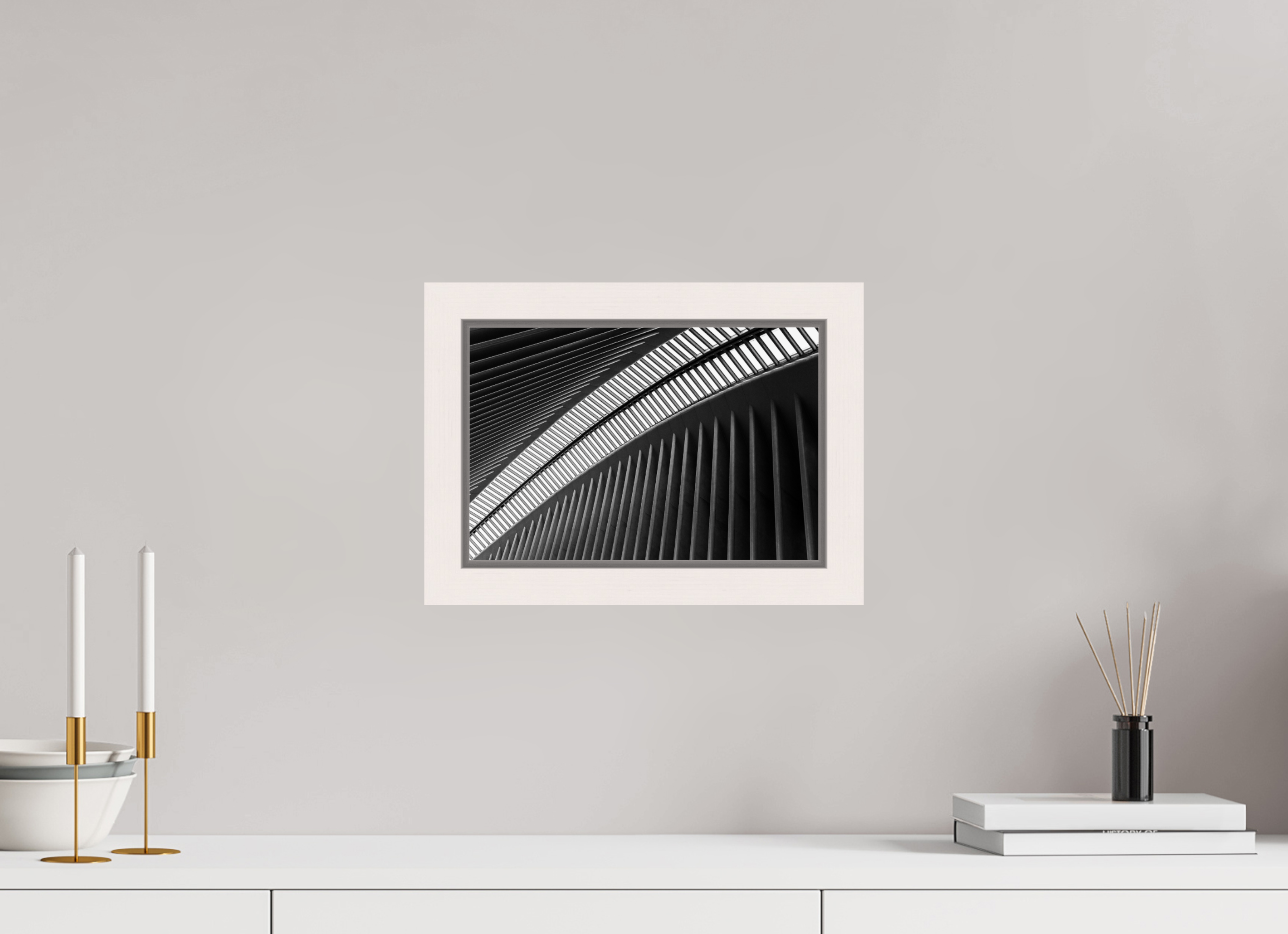 30 x 20 cm, Acrylic glossy 2mm - American case 31mm - mapple white Oculus - Ground Zero