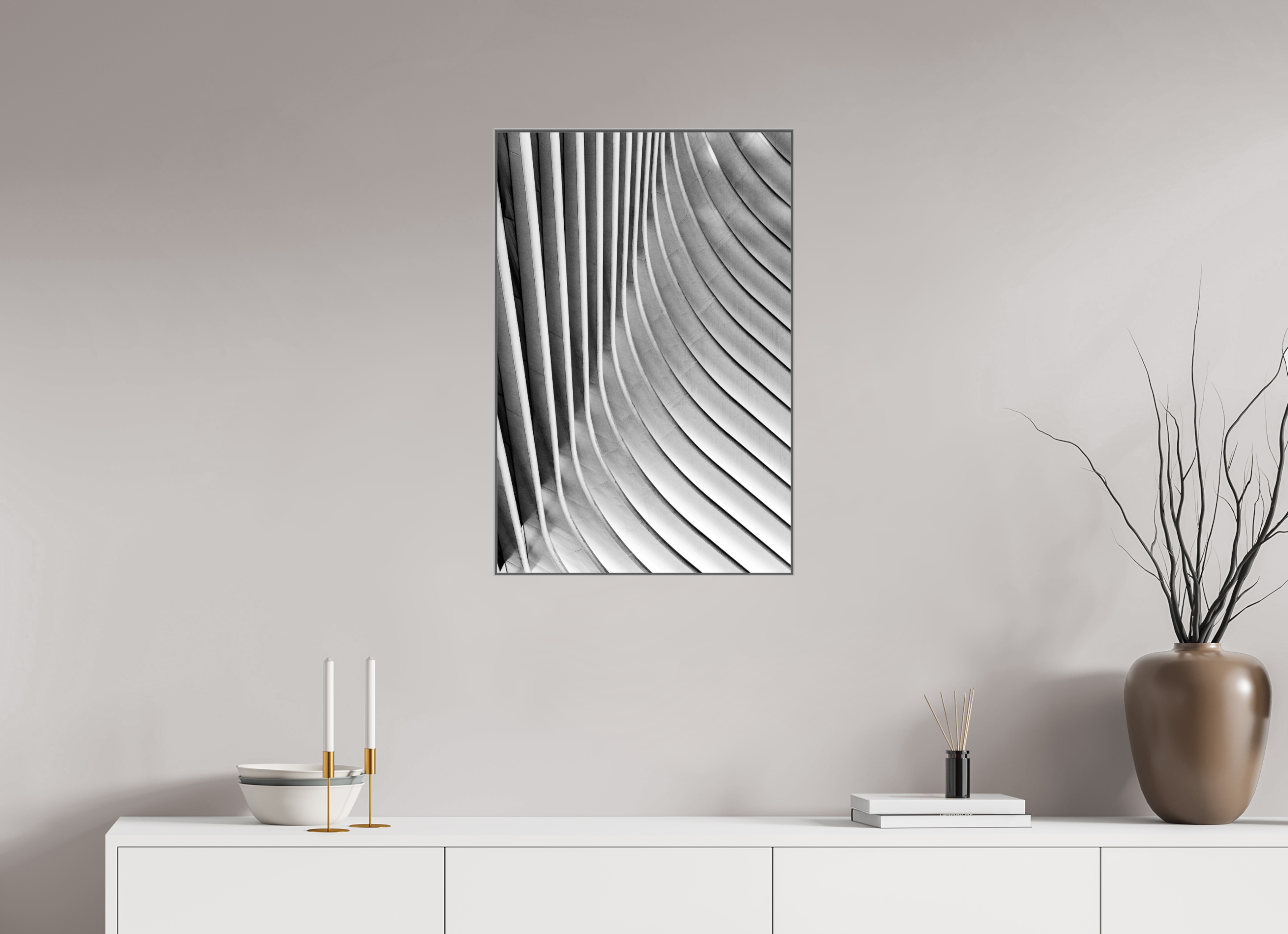 50 x 75 cm, Acrylic glossy 2mm - Alu American case 25mm - silver Oculus, Ground Zero Station 3