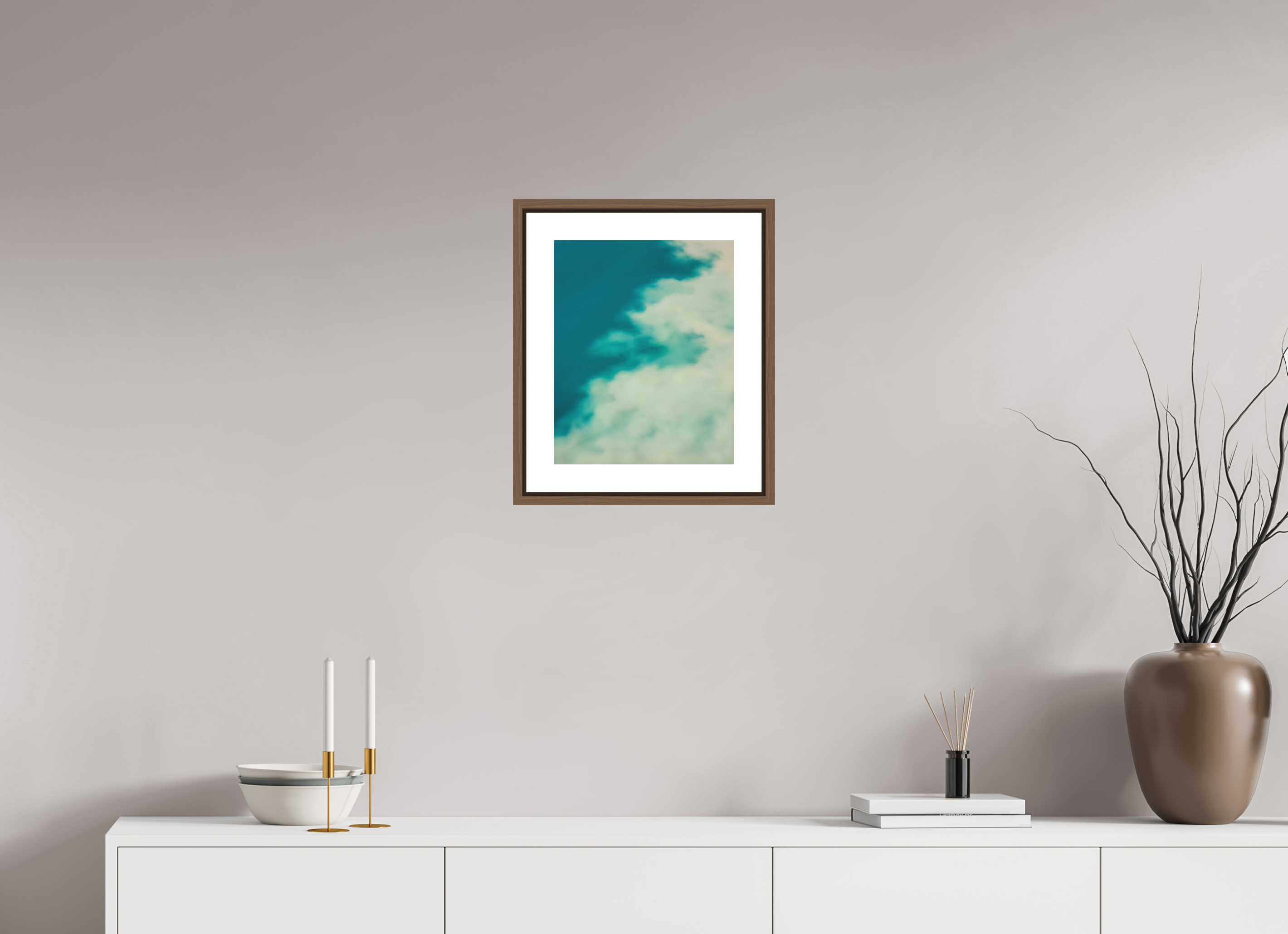 30 x 37,5 cm, Fine Art Print - Infinity Rag Photo 2 - border 5cm- Ame case 15mm - walnut Mingle