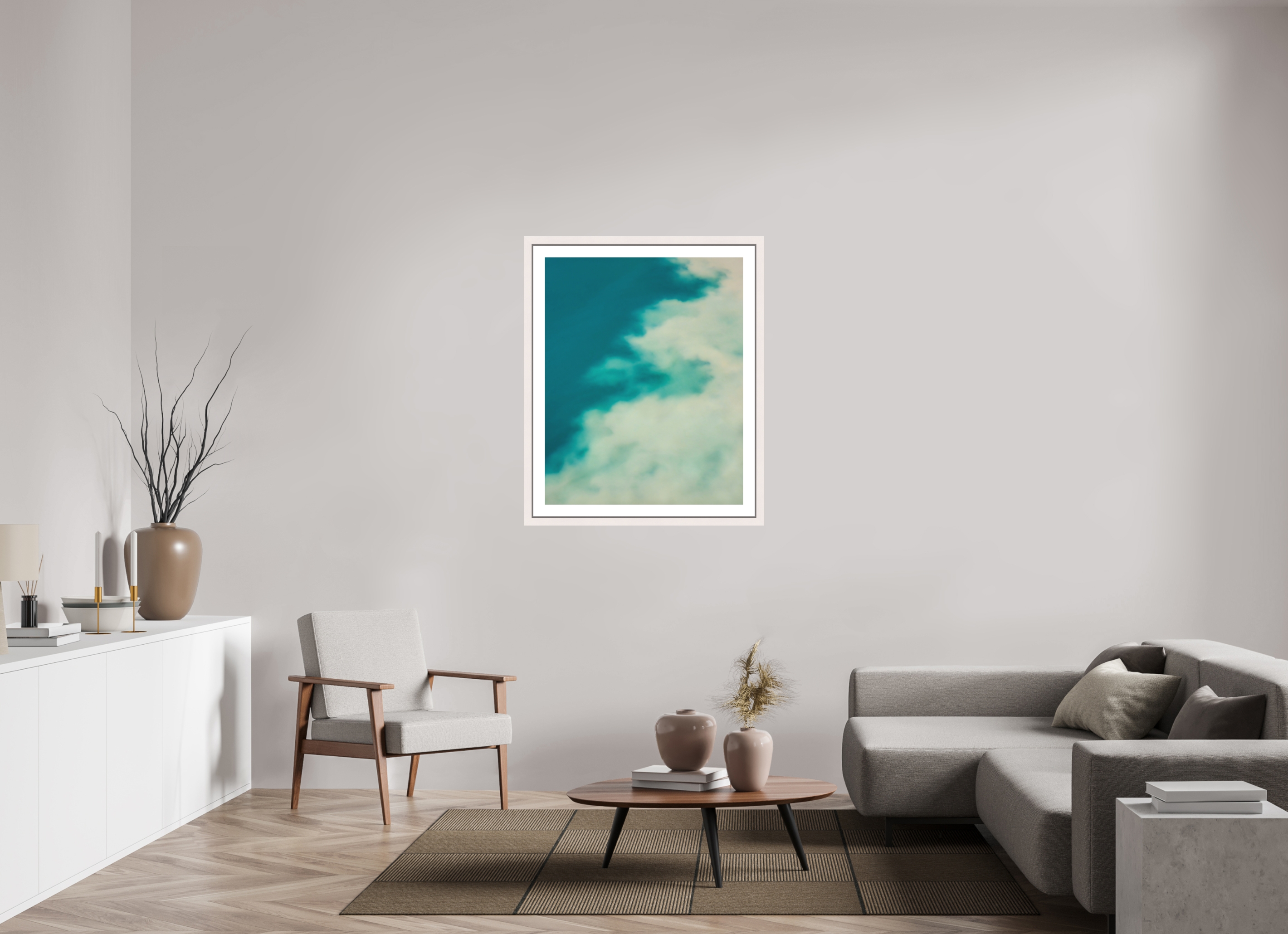 80 x 100 cm, Fine Art Print - Infinity Rag Photo 2 - border 5cm- Ame case 31mm - mapple white Mingle