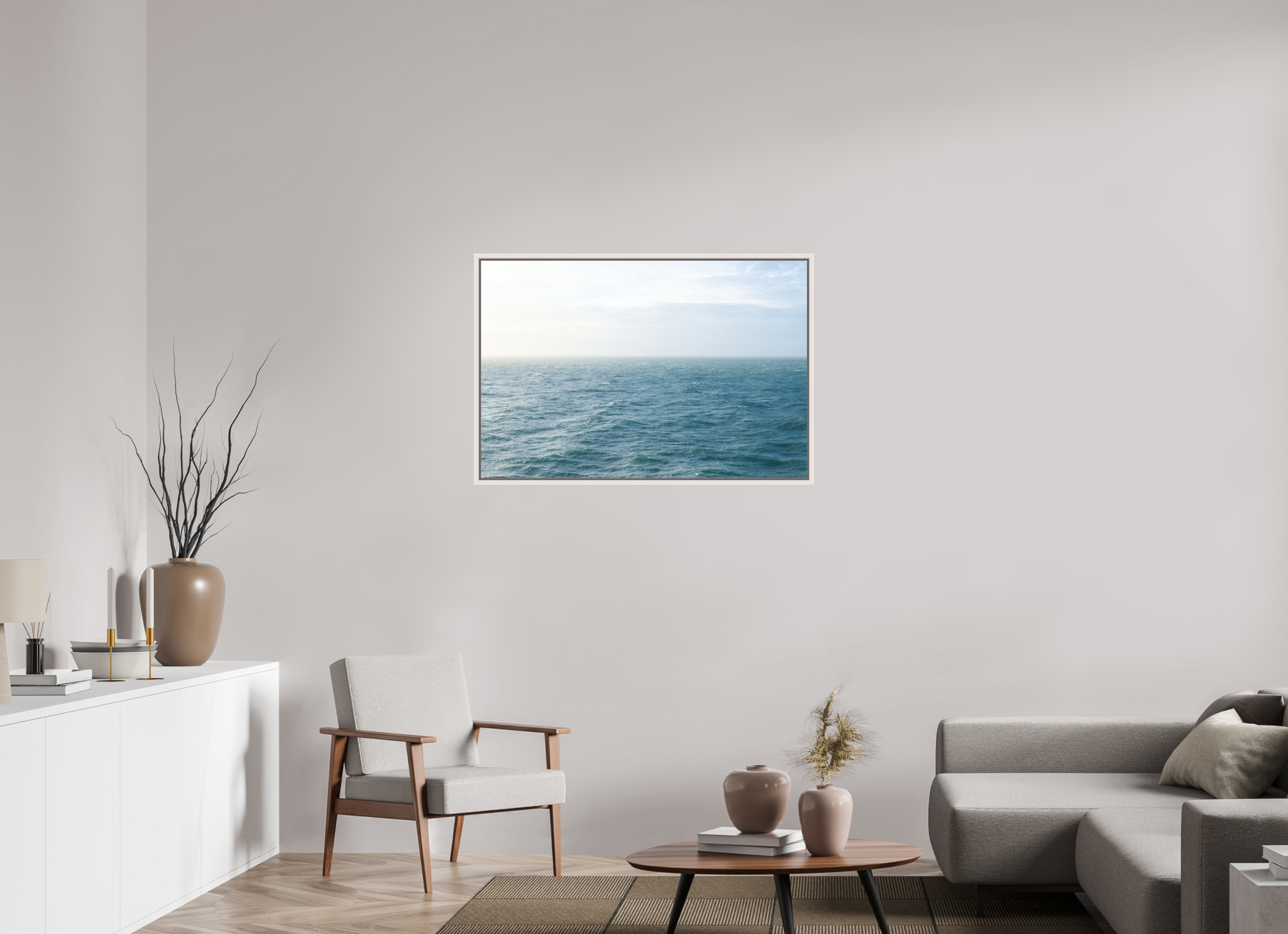 105 x 70 cm, Fine Art Print - Infinity Rag Photo 2 - Ame case 15mm - mapple white North Sea