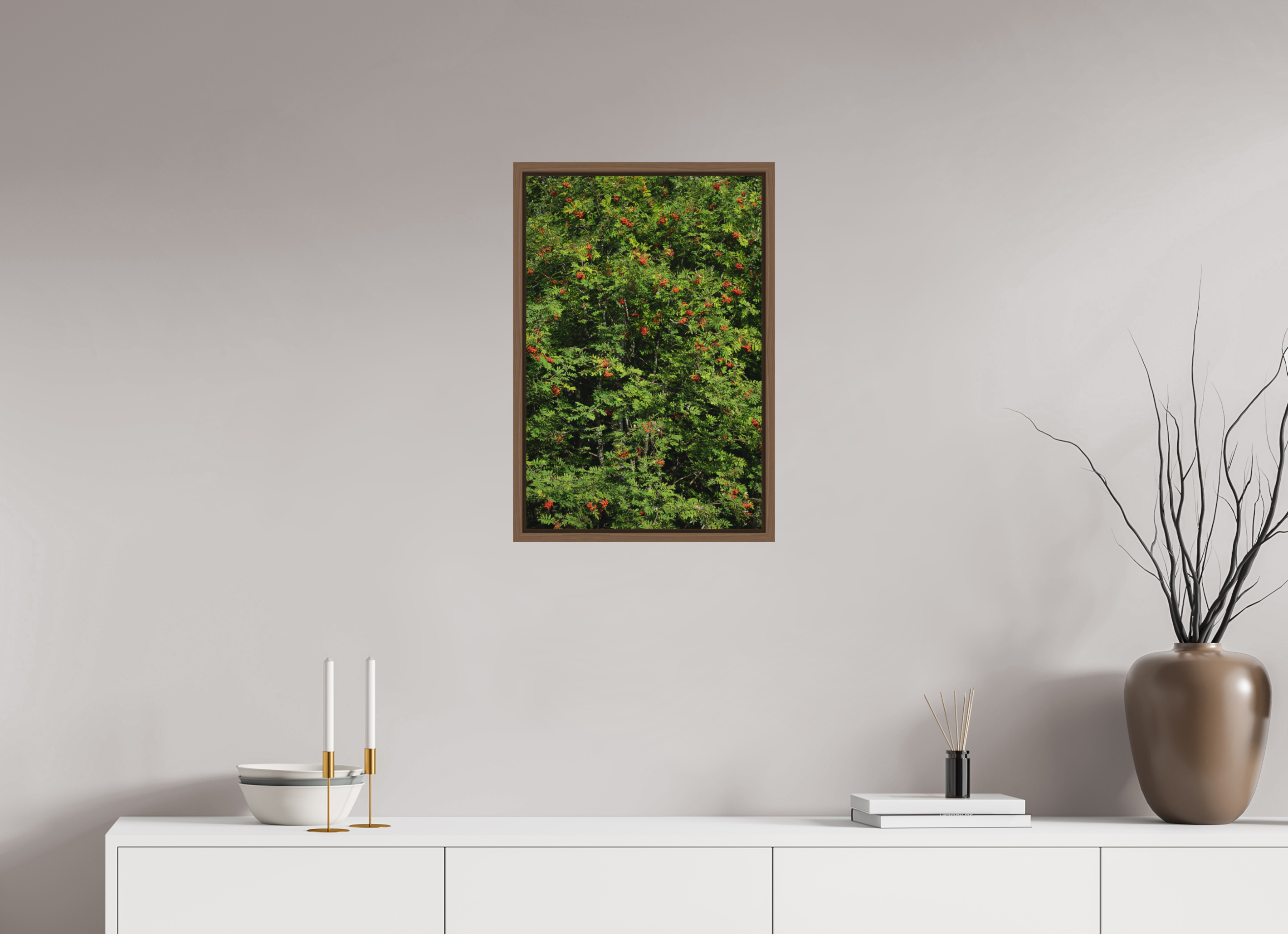 40 x 60 cm, Fine Art Print - Infinity Rag Photo 2 - Ame case 15mm - walnut Red Dots