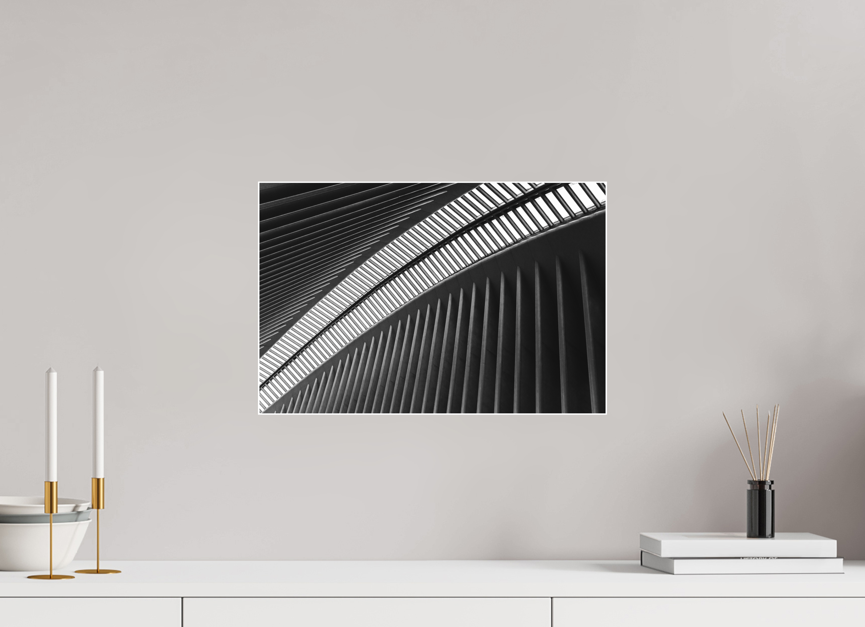 45 x 30 cm, Acrylic matt 2mm - Alu Slime Frame - white Oculus - Ground Zero