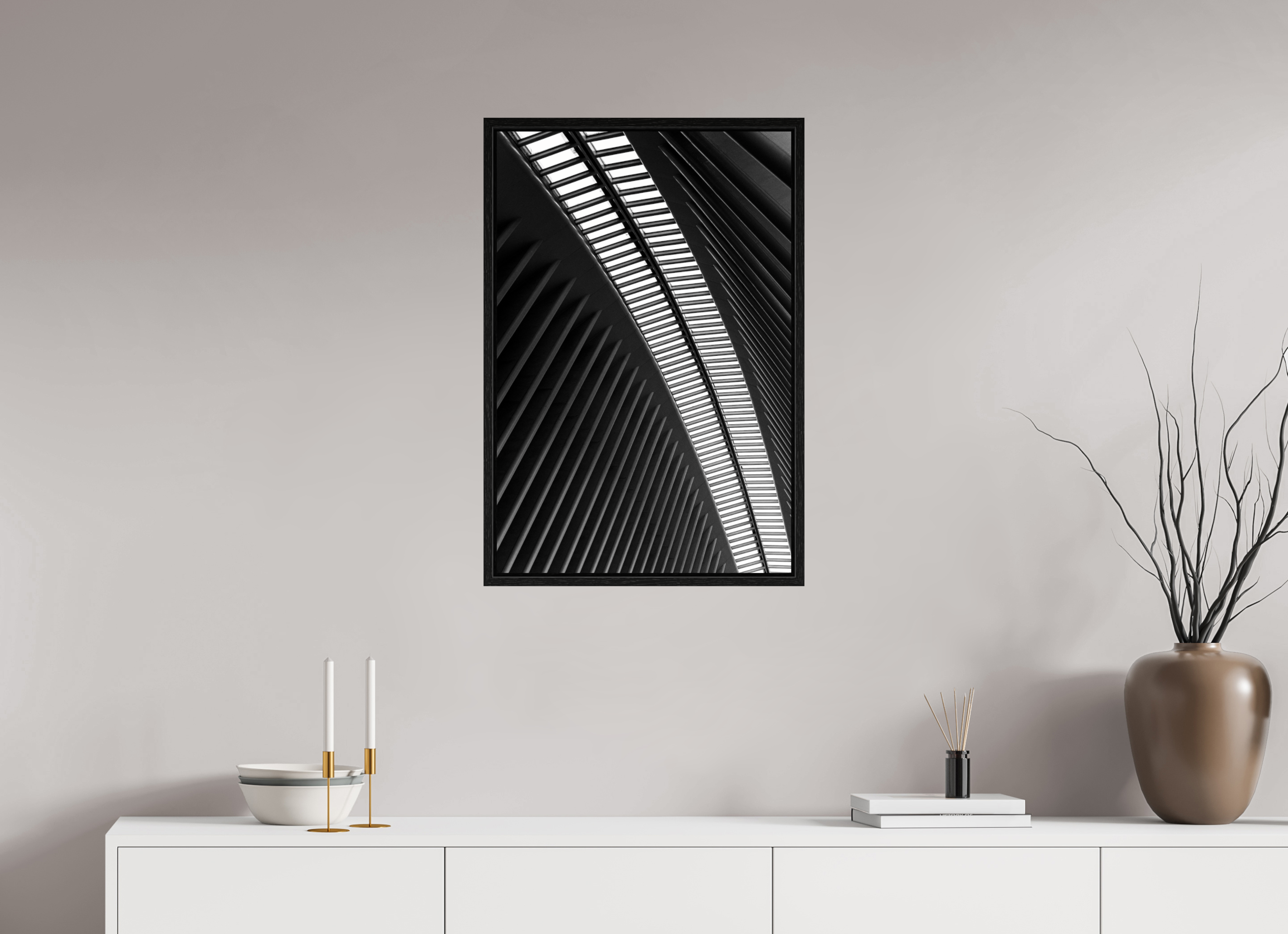 50 x 75 cm, Acrylic glossy 2mm - American case 15mm - oak black Oculus, Ground Zero Station 3 (Kopie)